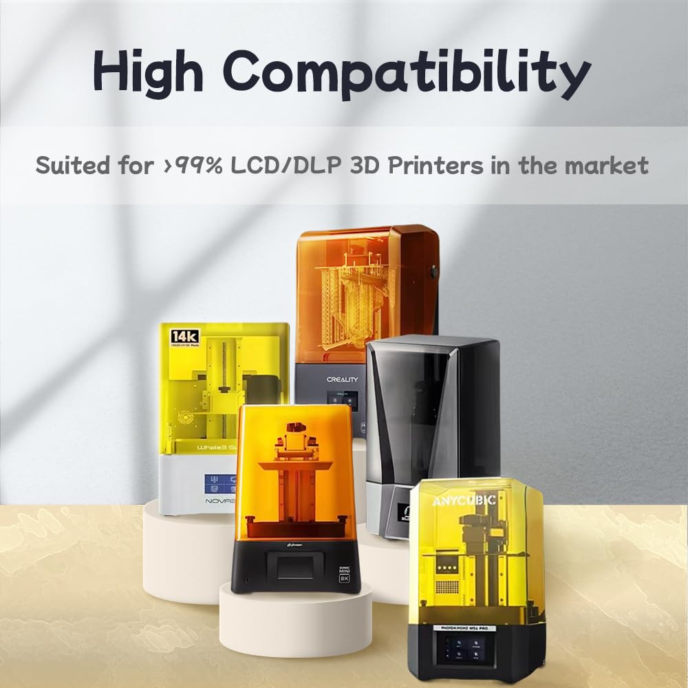 MAGIFLEX Rubber-Like Flexible Resin for 3D Printer, 405nm Fast UV-Curing Flexible Resin, High Extensibility & Flexbility & Rapid Photopolymer for 14K Capable LCD/DLP/SLA 3D Printing (1000g) (Black) Magiflex