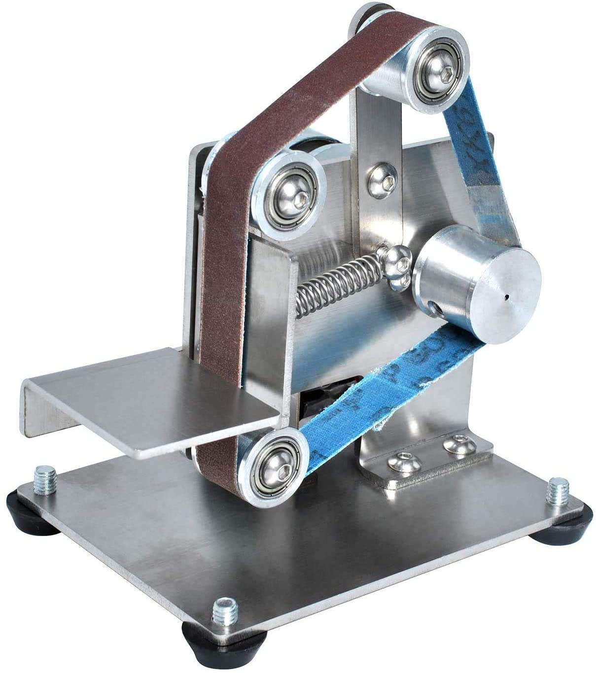 Podoy ππ₯ππ§ππππ Mini Belt Sander Electric DIY 7 Speed Adjustable Control Small Grinder Sharpener Polisher Machine 110V with 10 Belts for Metal Knife Podoy