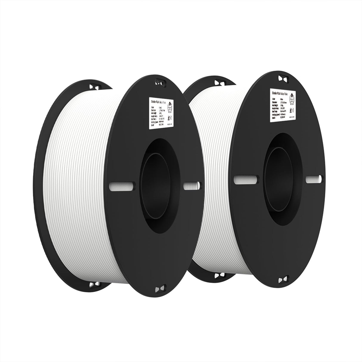 Creality PLA Filament 1.75mm Bundle 2KG, 3D Printer Filament Dimensional Accuracy +/- 0.02mm, No-Tangling Strong Bonding 3D Printing Filament, Fits for Most FDM 3D Printers(White) Creality