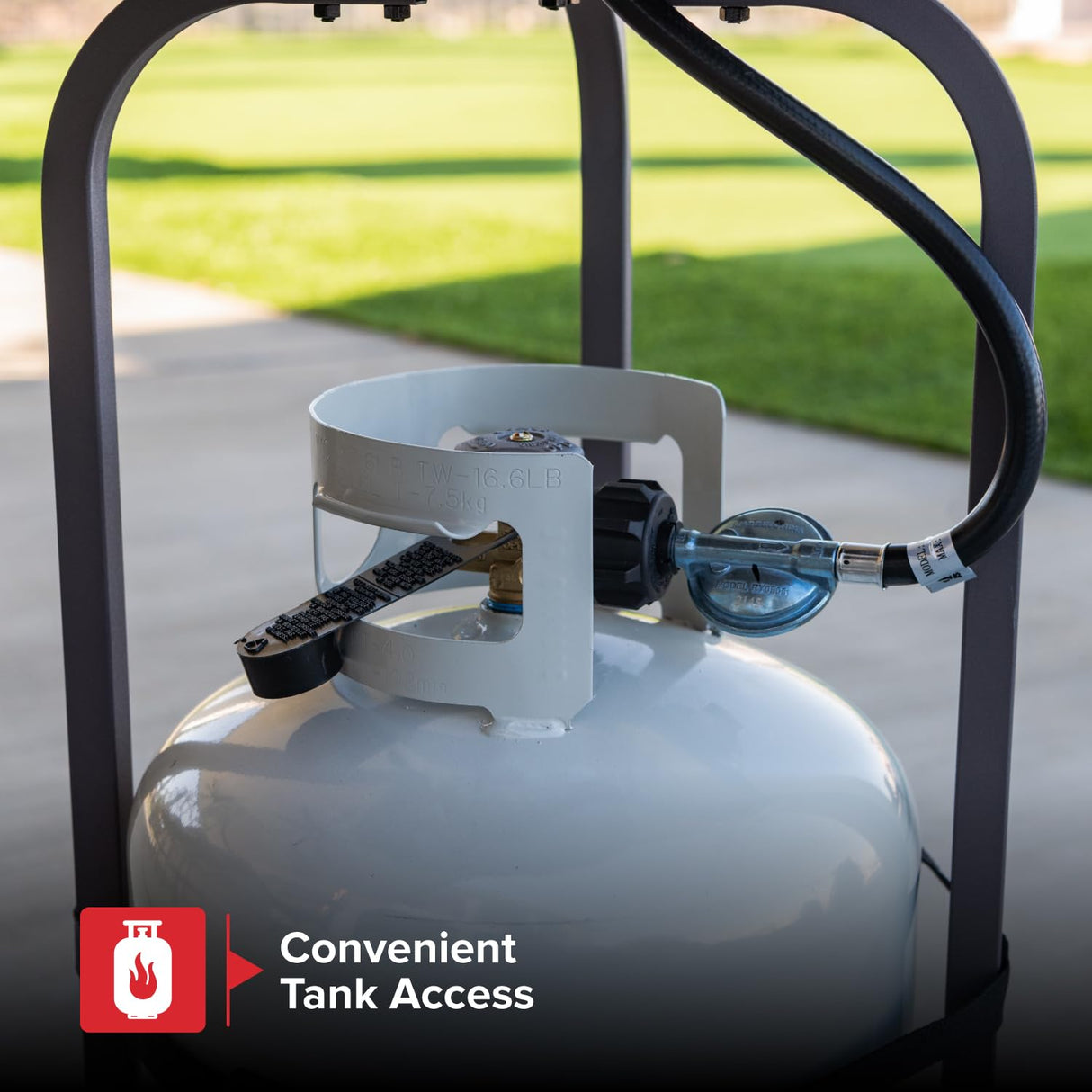 Nexgrill Sundara 92" Bronze Outdoor Patio Heater, 48,000 BTUs, 2 Wheel Transport, Electronic Ignition, Easy Tank Access, Control Knob, Propane Heater for Porch, Garden, Backyard - 920-01002 Nexgrill