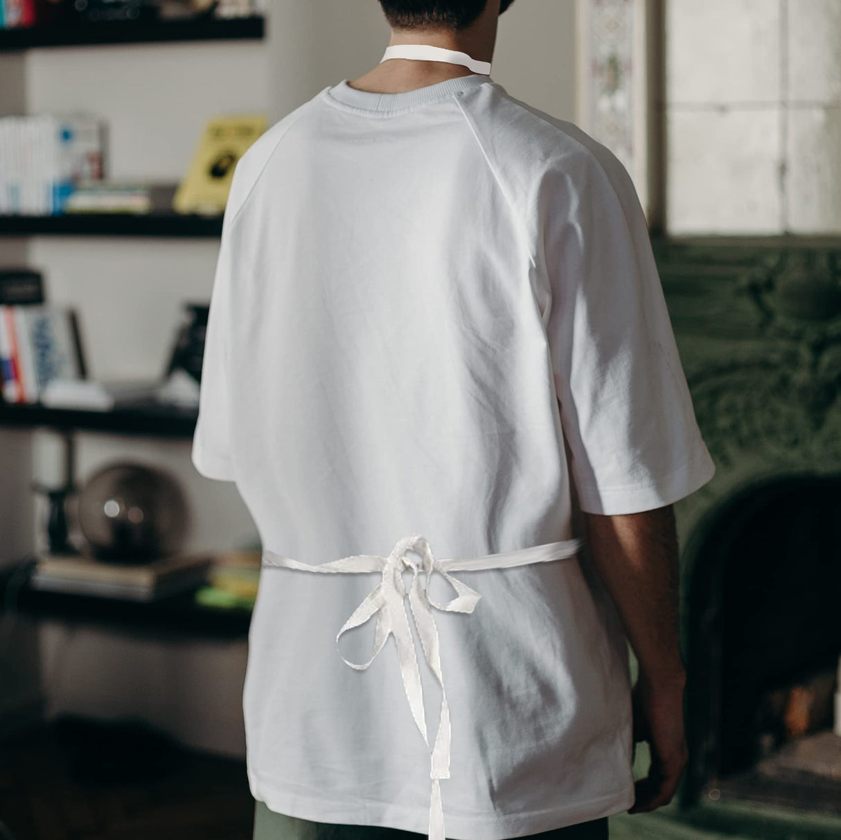 MR.R Sublimation Blanks White Aprons,Sublimation Bib Aprons,Unisex White Apron for Heat Transfer Printing,Kitchen Crafting BBQ,25x30 inch (2) MR.R