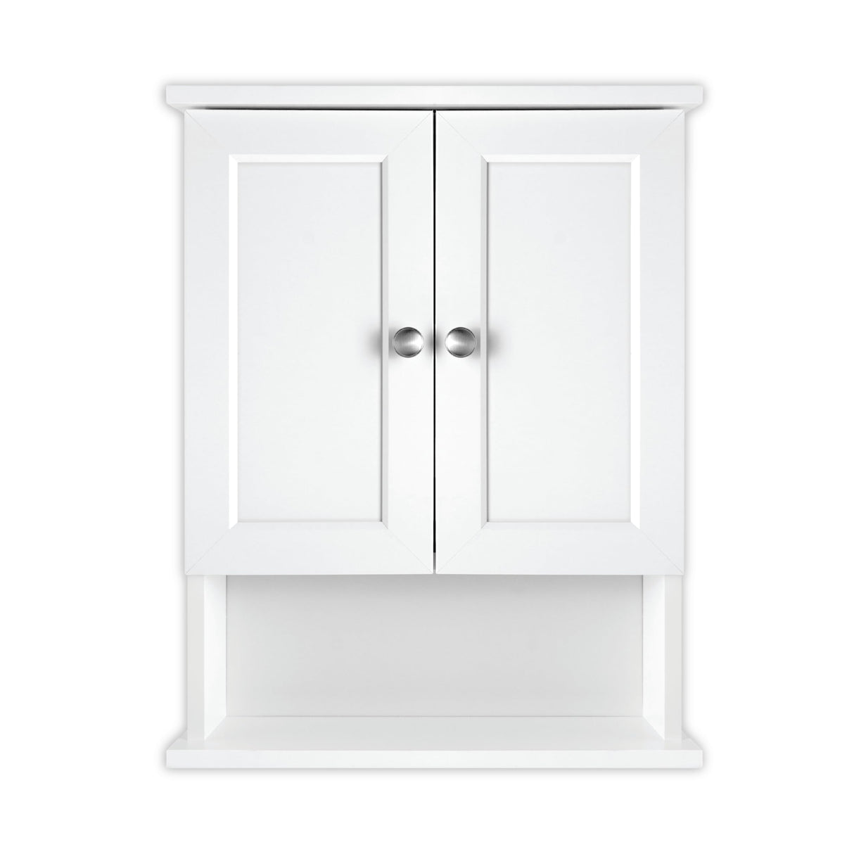 MCS 23x18 White Medicine Cabinet Organizer, Wall Mounted 2-Door Bathroom Cabinet for Over-The-Toilet Storage, Bathroom Furniture & Restroom Organizer MCS