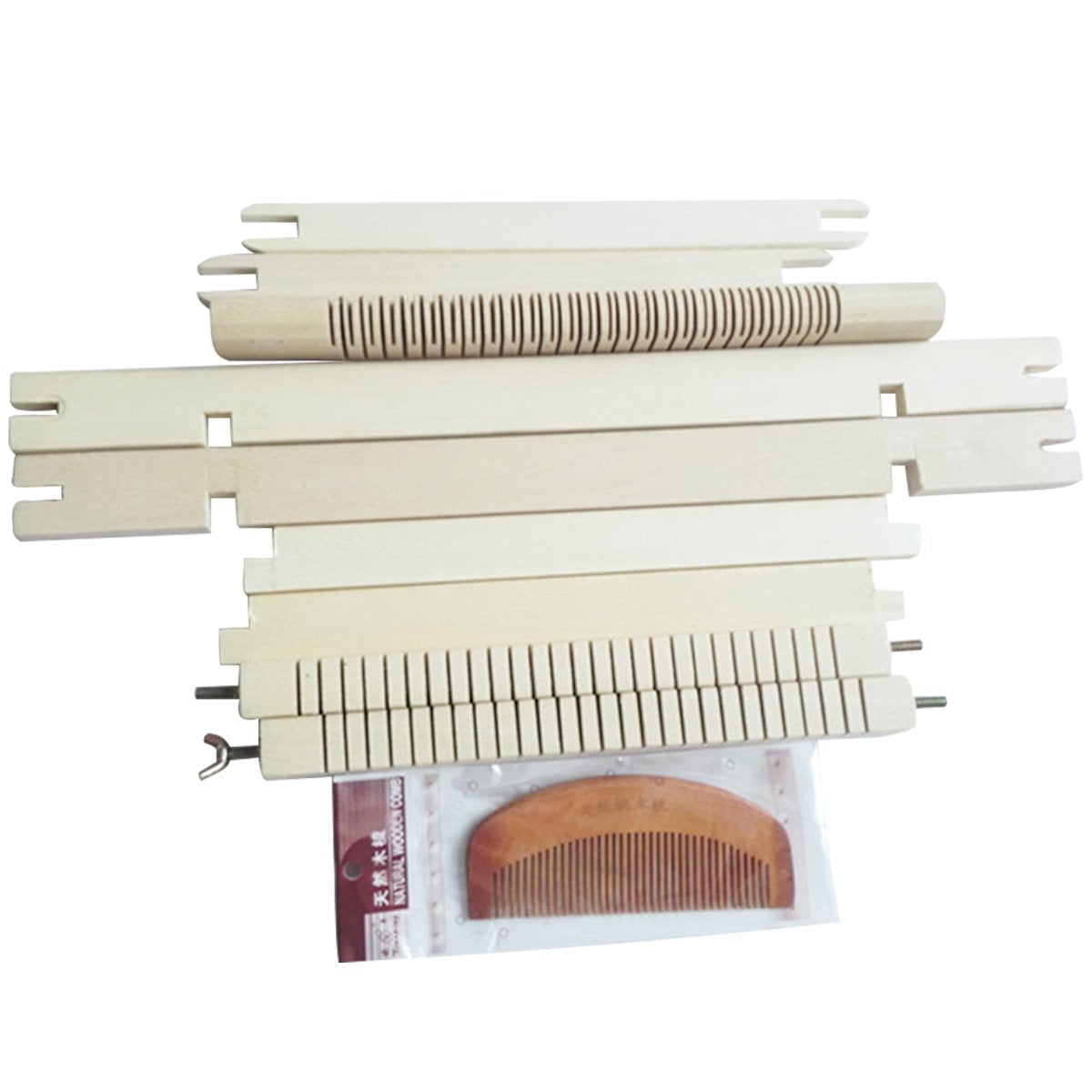 KISSBUTY Wooden Multi-Craft Weaving Loom Large Weaving Frame to Handcraft for Kids and Beginners, 9.9 by 15.7 by 1.3 Inches (Wooden) KISSBUTY