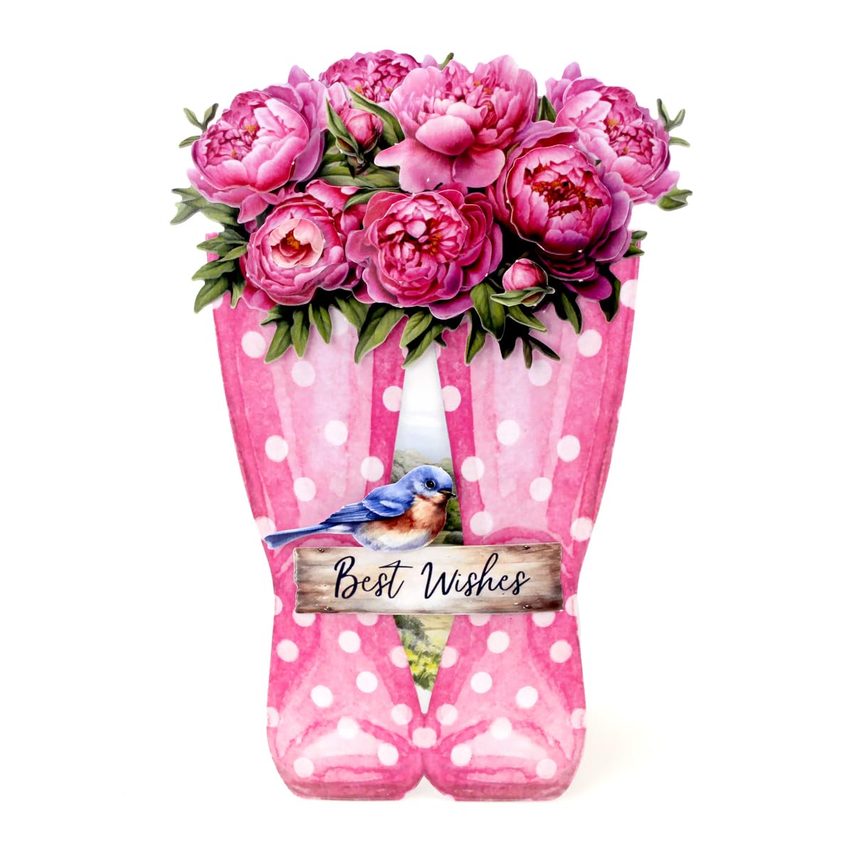 Katy Sue Wonderful Wellington Boots (Rubber Boots) Card Making Kit. 8 Shaped Cards, 2 Sheets of Die Cut Decoupage, 8 Envelopes, Adhesive Pads, & Instructions. for Card Making Supplies & Papercrafting Katy Sue