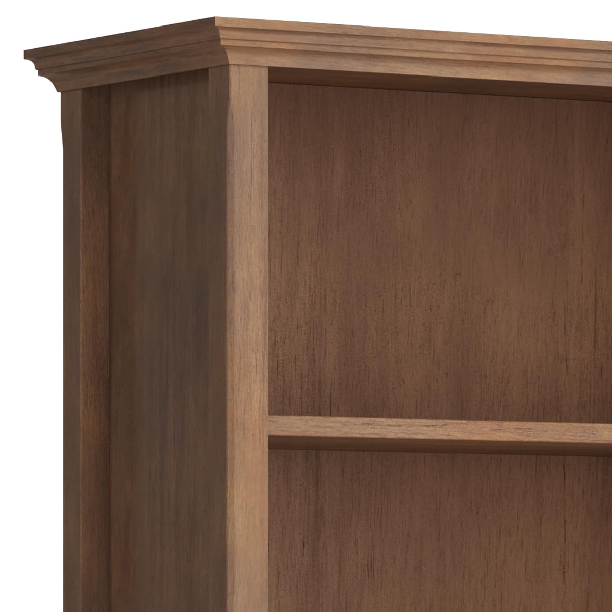 SIMPLIHOME Amherst SOLID WOOD 30 Inch Wide Transitional 5 Shelf Bookcase in Rustic Natural Aged Brown, for The Living Room, Study Room and Office SIMPLIHOME