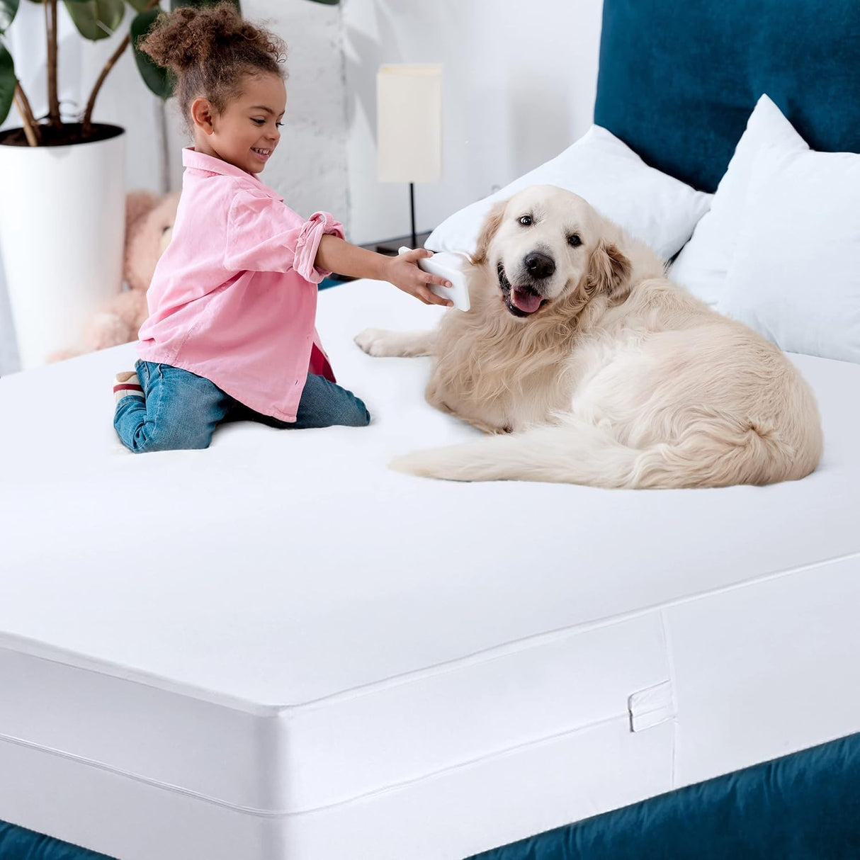 Utopia Bedding Waterproof Mattress Protector Twin Size, Zippered Mattress Encasement Bed Bug and Dust Mite Proof, Absorbent Six-Sided Mattress Cover Utopia Bedding