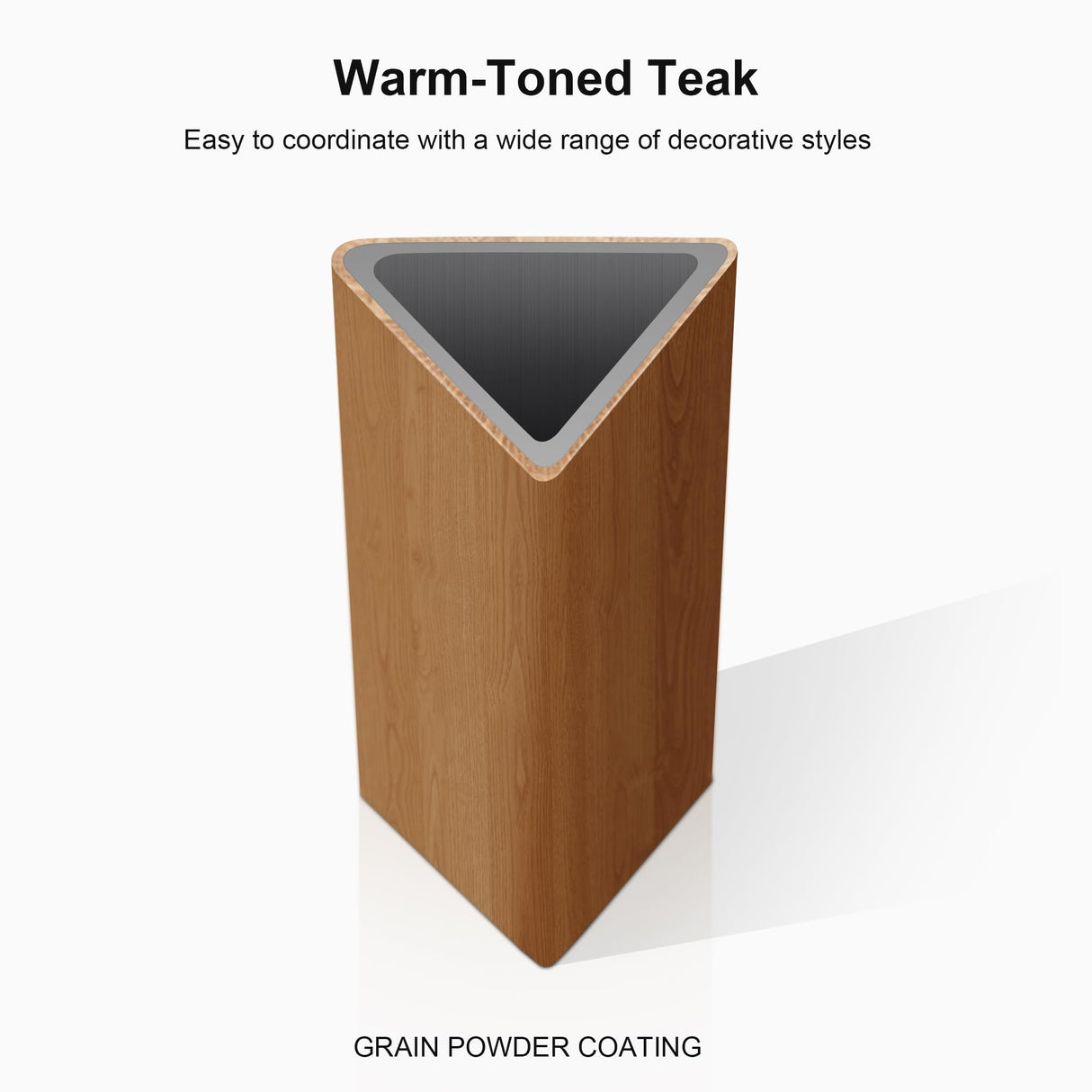 PURPLE LEAF 13-Piece Patio Dining Set Outdoor Furniture Rectangular Table and Chairs Set with Aluminum Frame and Teak-Finish for Garden Deck Backyard Kitchen Deep Teak Outdoor Set PURPLE LEAF