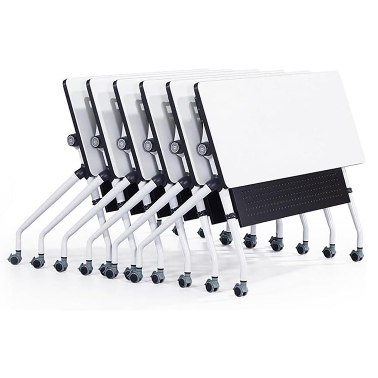 Conference Room Table,Foldable Meeting Tables Mobile Training Table,Flip Top Training Seminar Table,Modern Conference Room Table for Office Conference Room, 55 x 23.6X 29.5 inch (6 Pack) Lenyedr