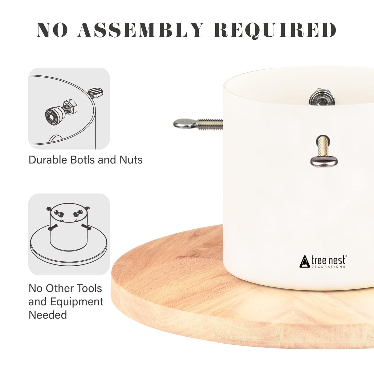 Christmas Tree Stand Base Mini Christmas Tree Holder Xmas Tree Stand Base for 5ft Tabletop Modern Christmas Small Tree Xmas Tree Decoration (Moonlight,White) Tree Nest