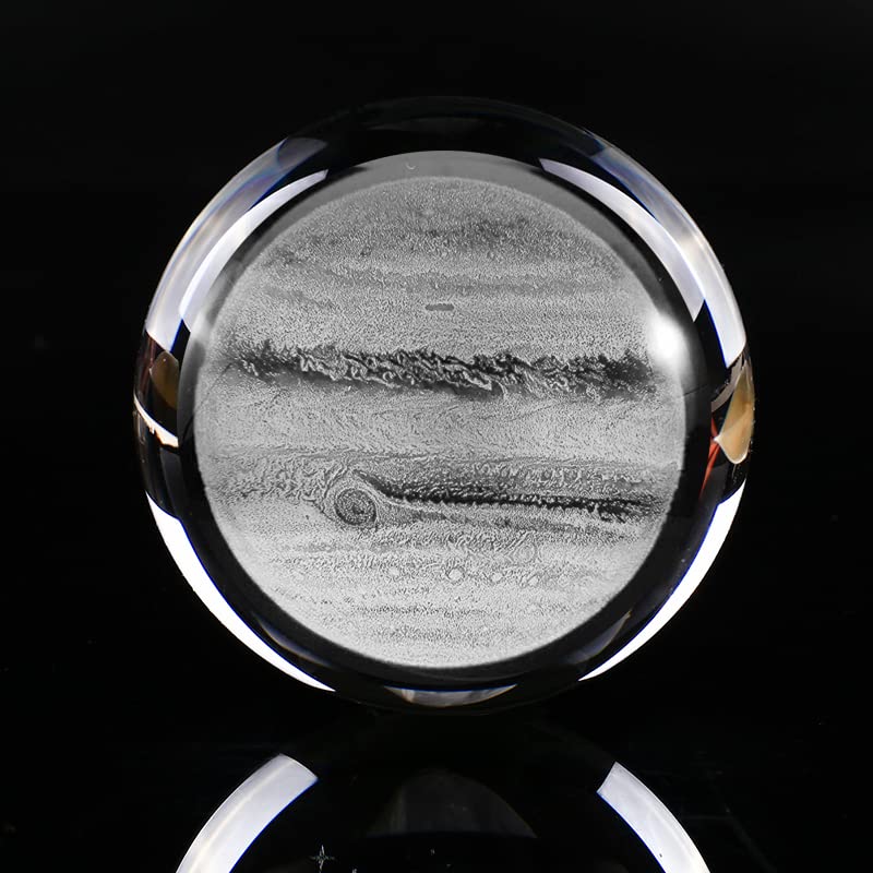 3d Crystal Ball Solar System Crystal Ball with Led Lamp Base - Best Birthday Science Gifts For Man Teacher Boy Kids Girls Men - Galaxy Jupiter Saturn Moon Earth Solar System Space Astronomy Gifts Qianwei