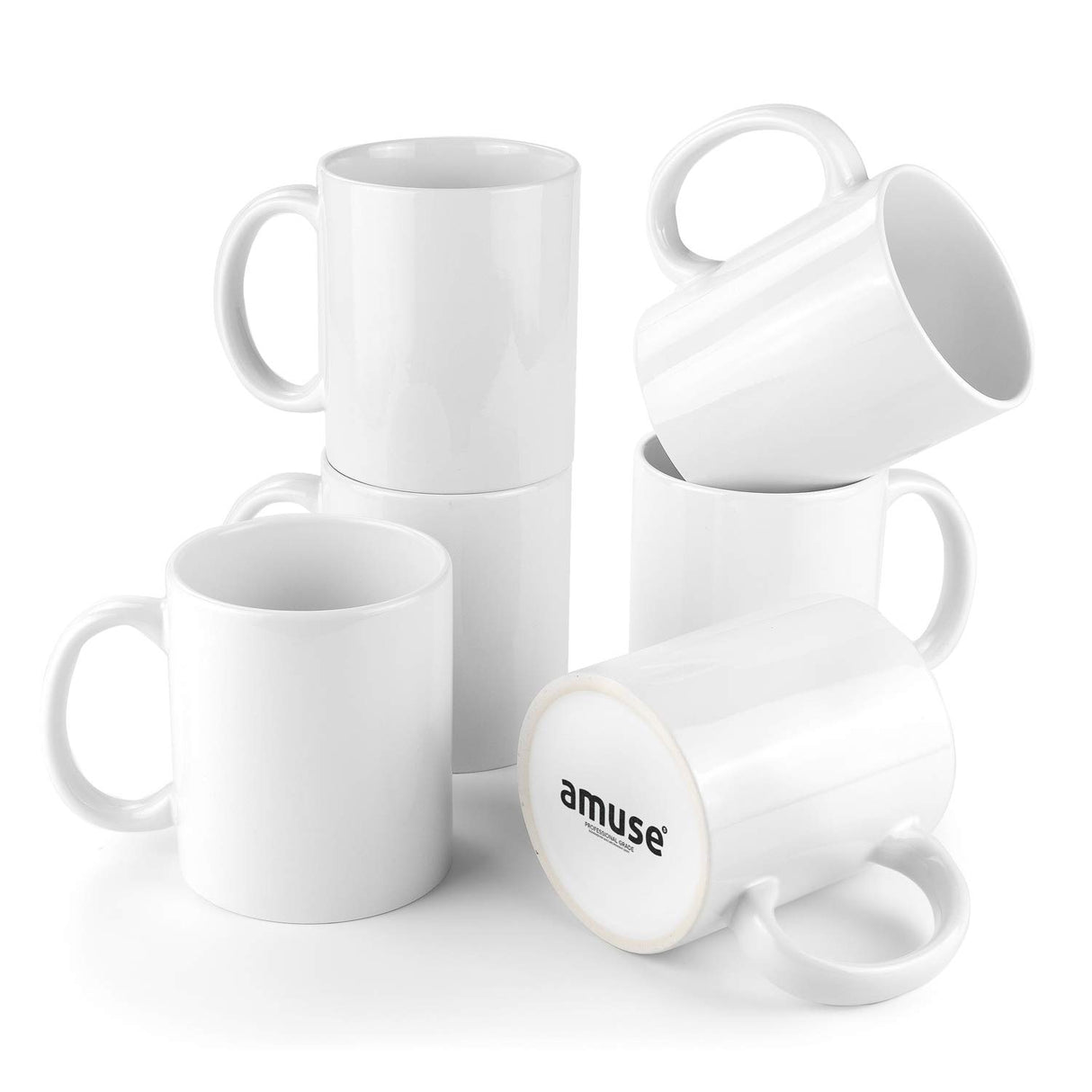 Amuse- Professional Grade Stoneware Mug- Sublimation Series- Set of 6 (11 oz) Amuse Home