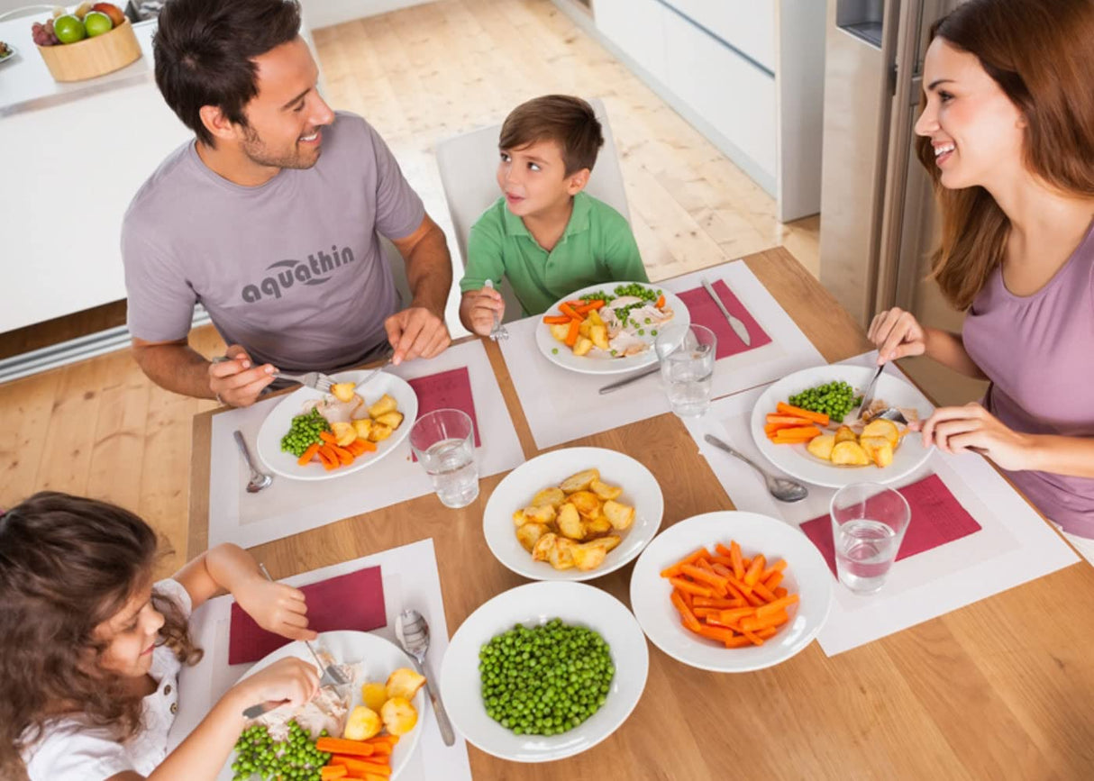 EasyDancing 6pcs Salad Dessert Plate 7.5inch White Porcelain Dinner with Round Flat Design Good for the Gift EasyDancing