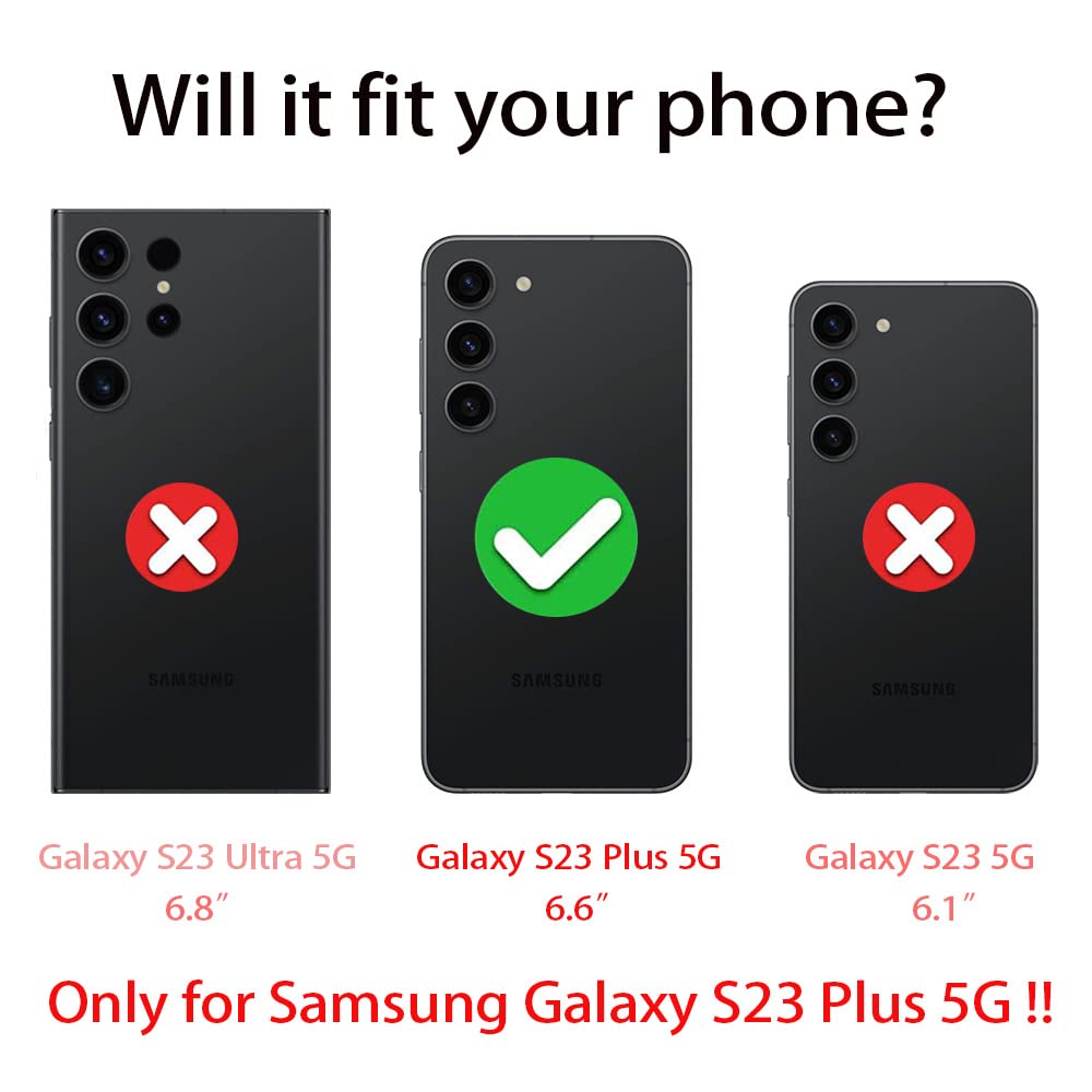 FOQENCCI 5 Piece Phone Case for Samsung Galaxy S23 Plus Sublimation Case Blank Printable DIY Custom Phone Case Soft TPU + Hard PC Anti-Slip Anti-Scratch Shockproof Protective Cover for Galaxy S23 Plus FOQENCCI