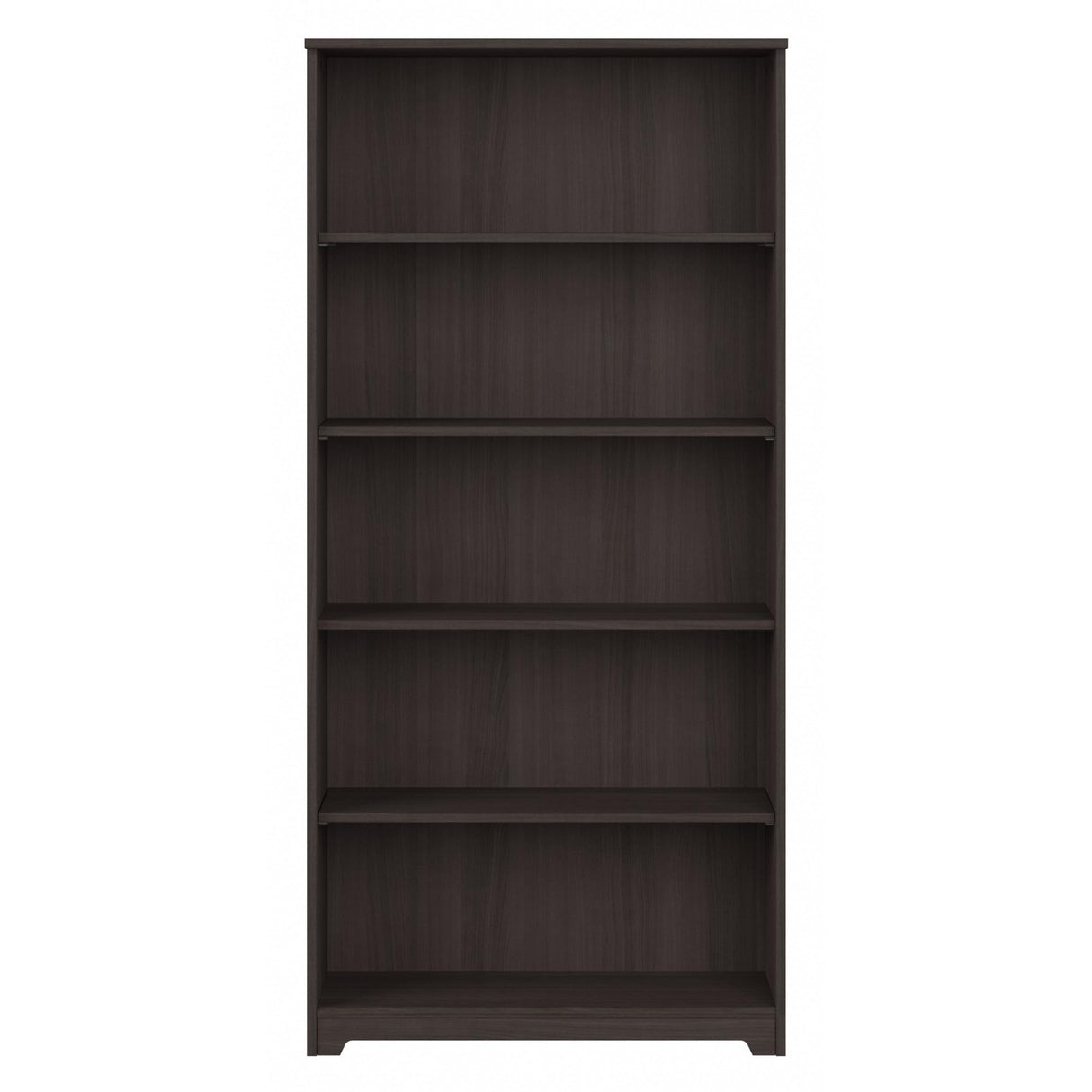 Bush Furniture Cabot Tall 5 Shelf Bookcase | Large Open Bookshelf in Heather Gray | Sturdy Display Cabinet for Library, Living Room, and Home Office Bush Furniture