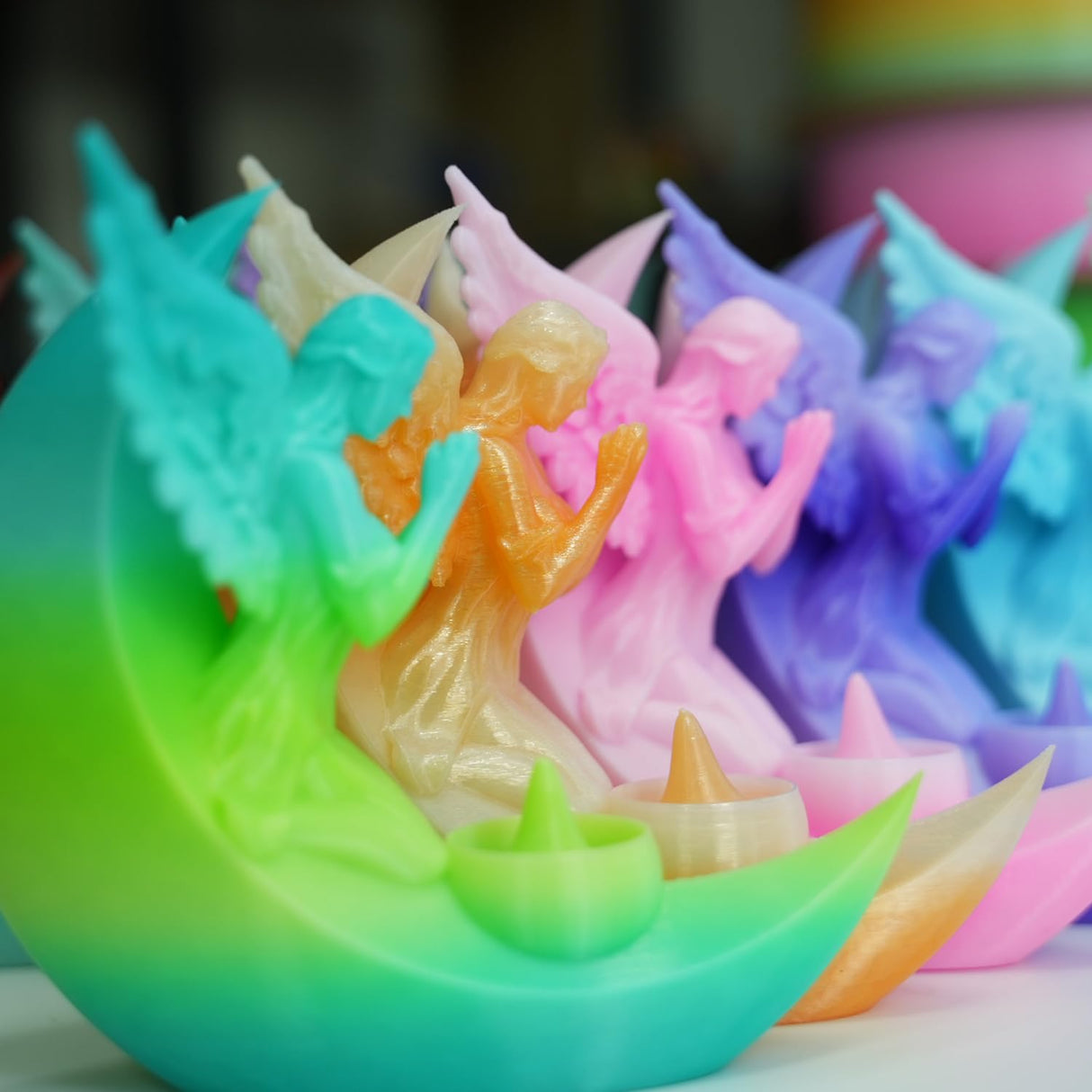 GratKit Gradient PETG Filament, Color Change 3D Printer Filament 1.75mm, 1kg, Multicolor PETG Translucent Gradient Blue Purple GratKit