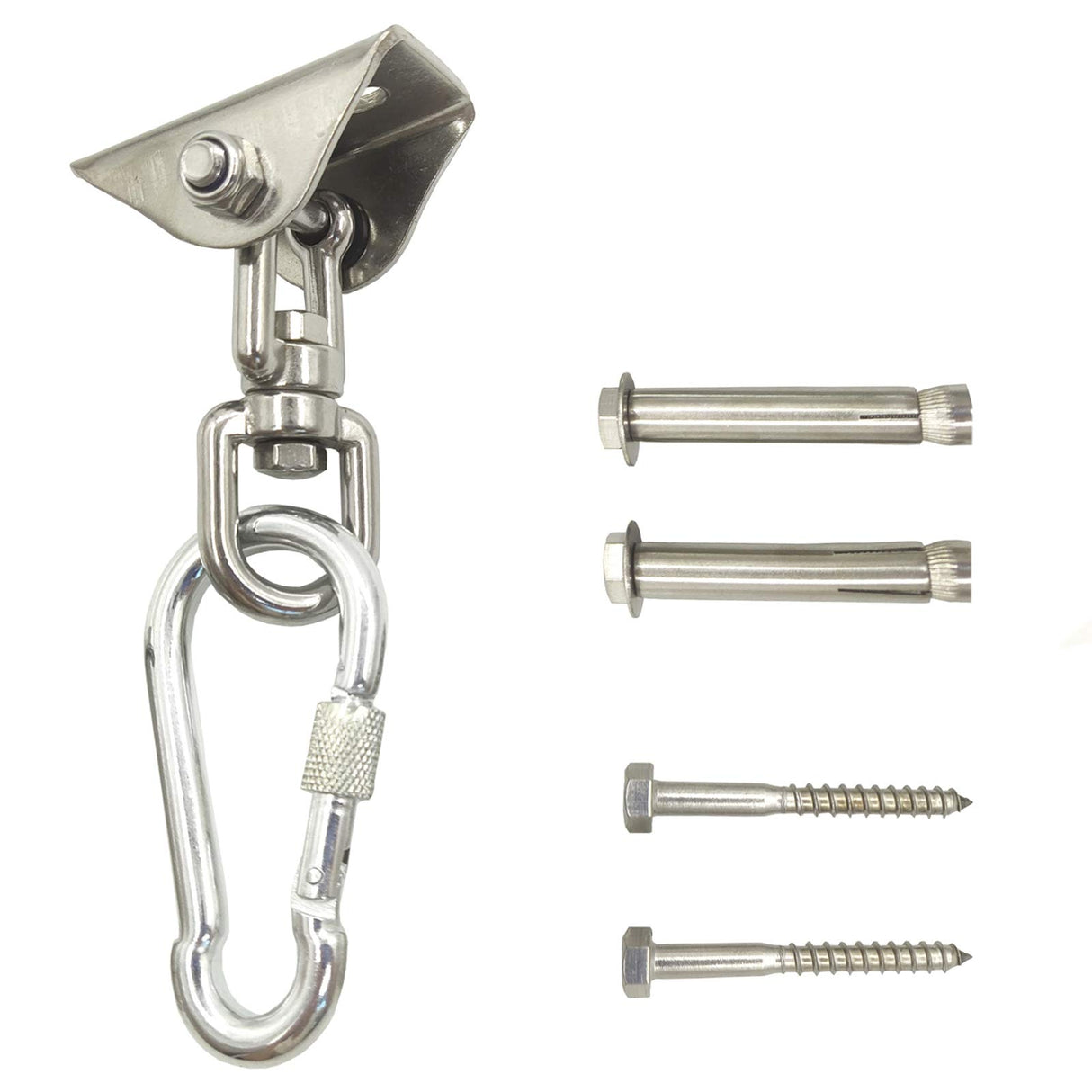 Arlai Hanging Chair Hardware Hanging Kit - Heavy Duty 360° Rotate Ultra Durable Hooks for Swing, Yoga, Playground, Gym, Punching Bag Hanger, 1000 lb Capacity Arlai