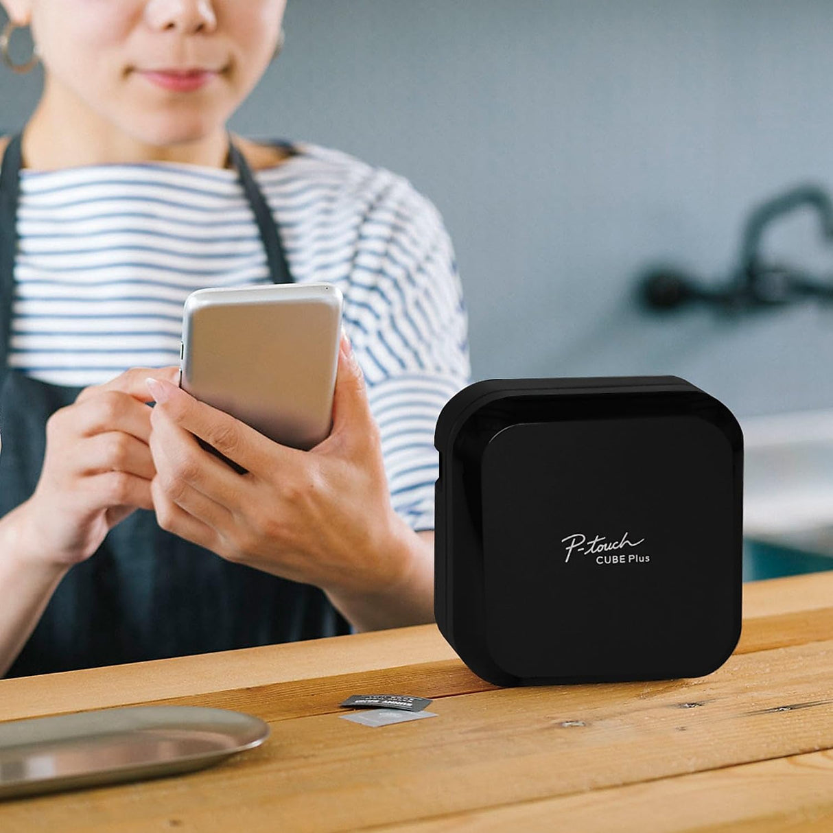 Brother P-touch CUBE Plus Bluetooth Label Maker (PT-P710BT), white Brother