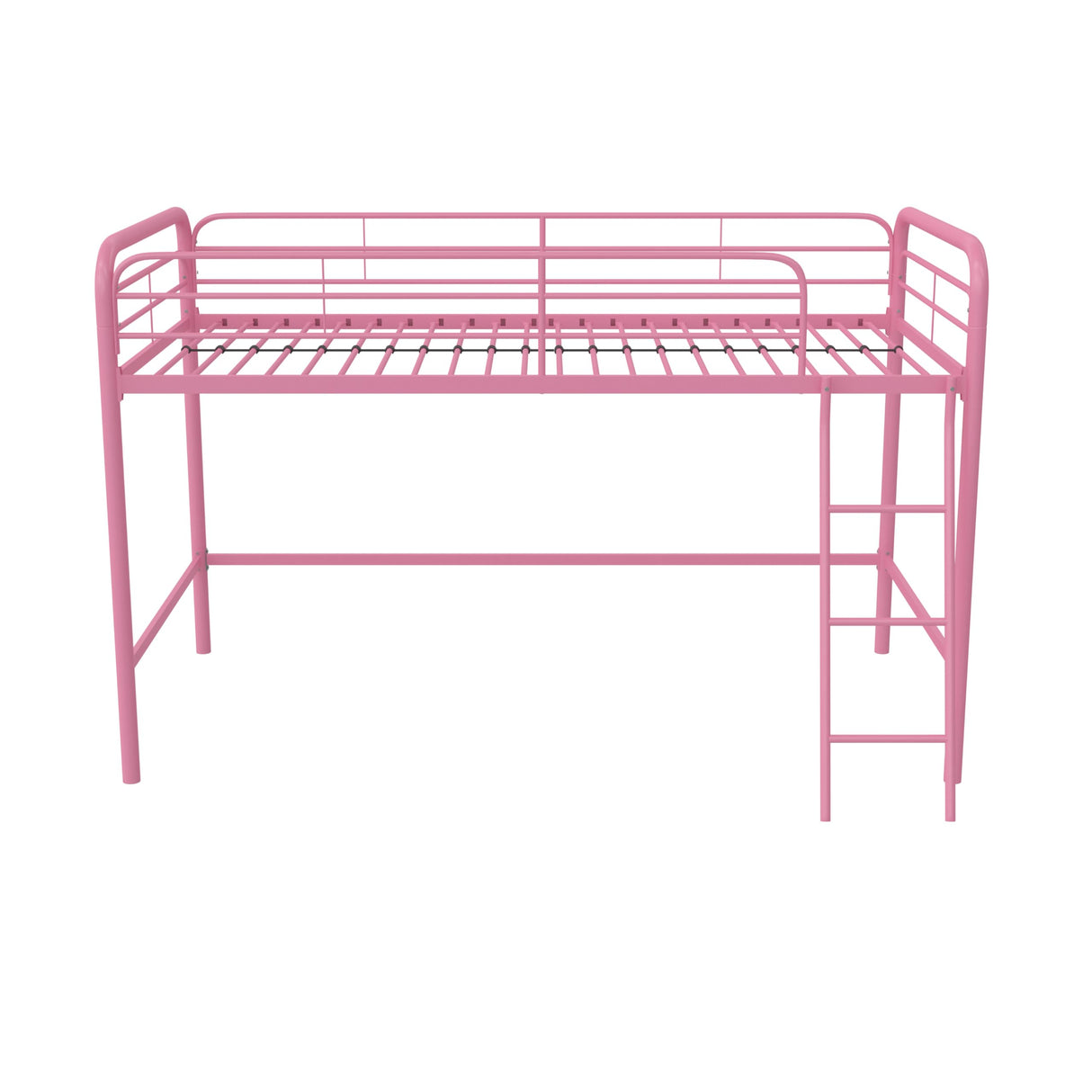 DHP Jett Junior Twin Metal Loft Bed, Pink DHP