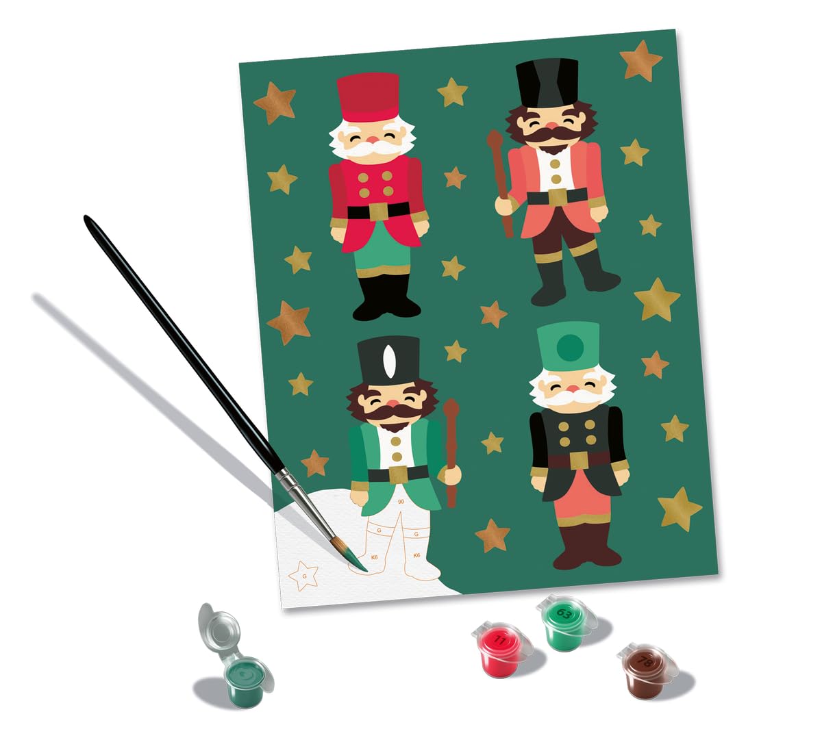 Ravensburger CreArt Christmas Nutcracker Paint by Numbers Kit for Adults - 25982 - Painting Arts and Crafts for Ages 12 and Up Ravensburger