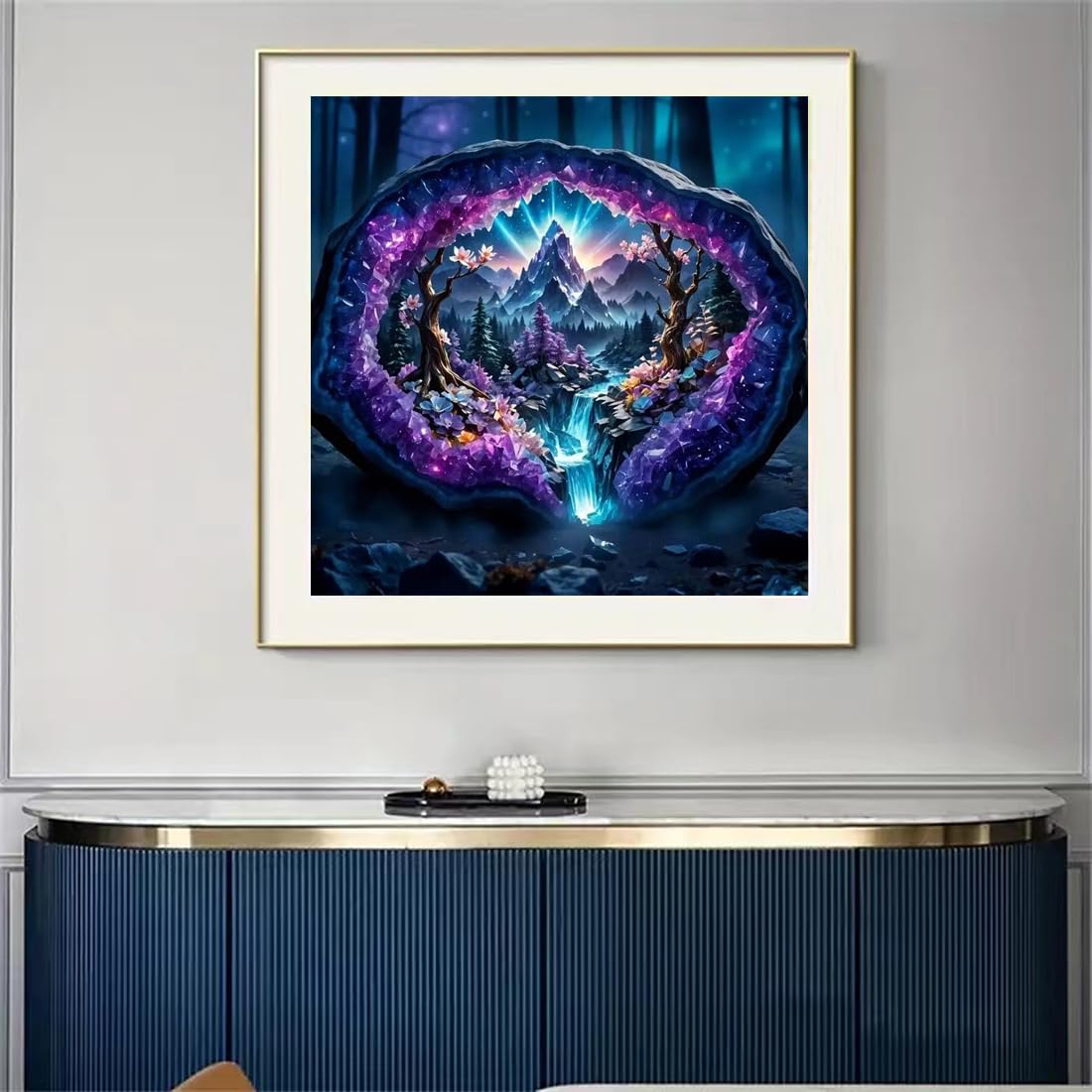 SHICERNHJ 5D Diamond Painting Kits for Adults,Crystal Forest Landscape Diamond Art Kits for Beginner,DIY Full Round Drill Diamond Dot with Gem Art Kits for Adults Home Wall Decor 14x14 Inch SHICERNHJ
