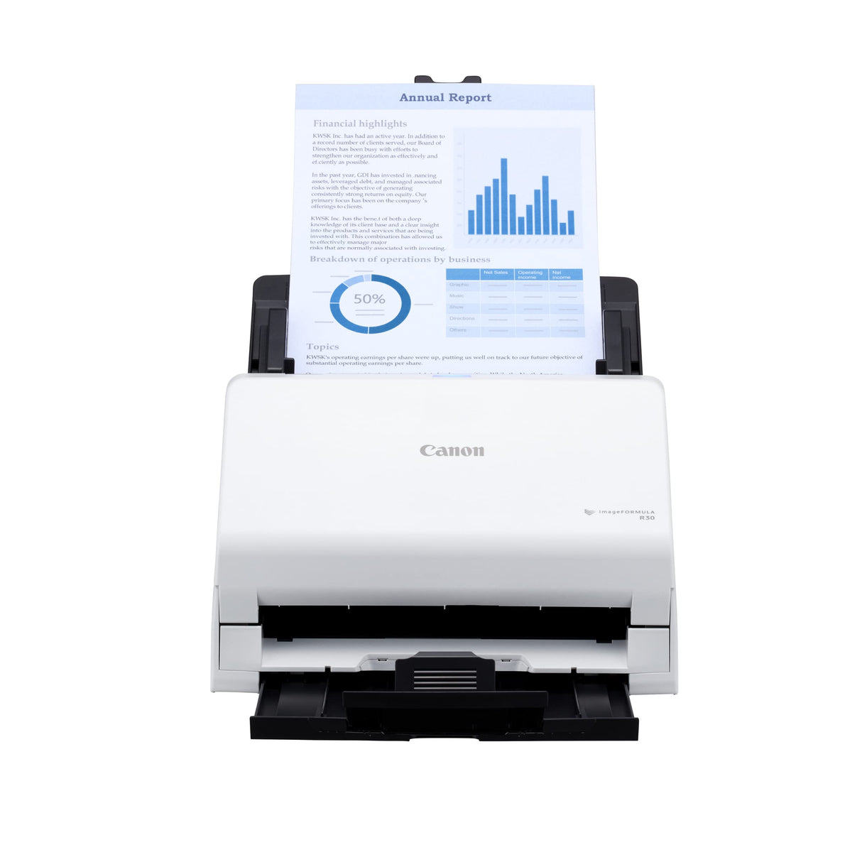 Canon imageFORMULA R30 - Office Document Scanner, Auto Document Feeder, Duplex Scanning, Plug-and-Scan Capability, No Software Installation Required Canon