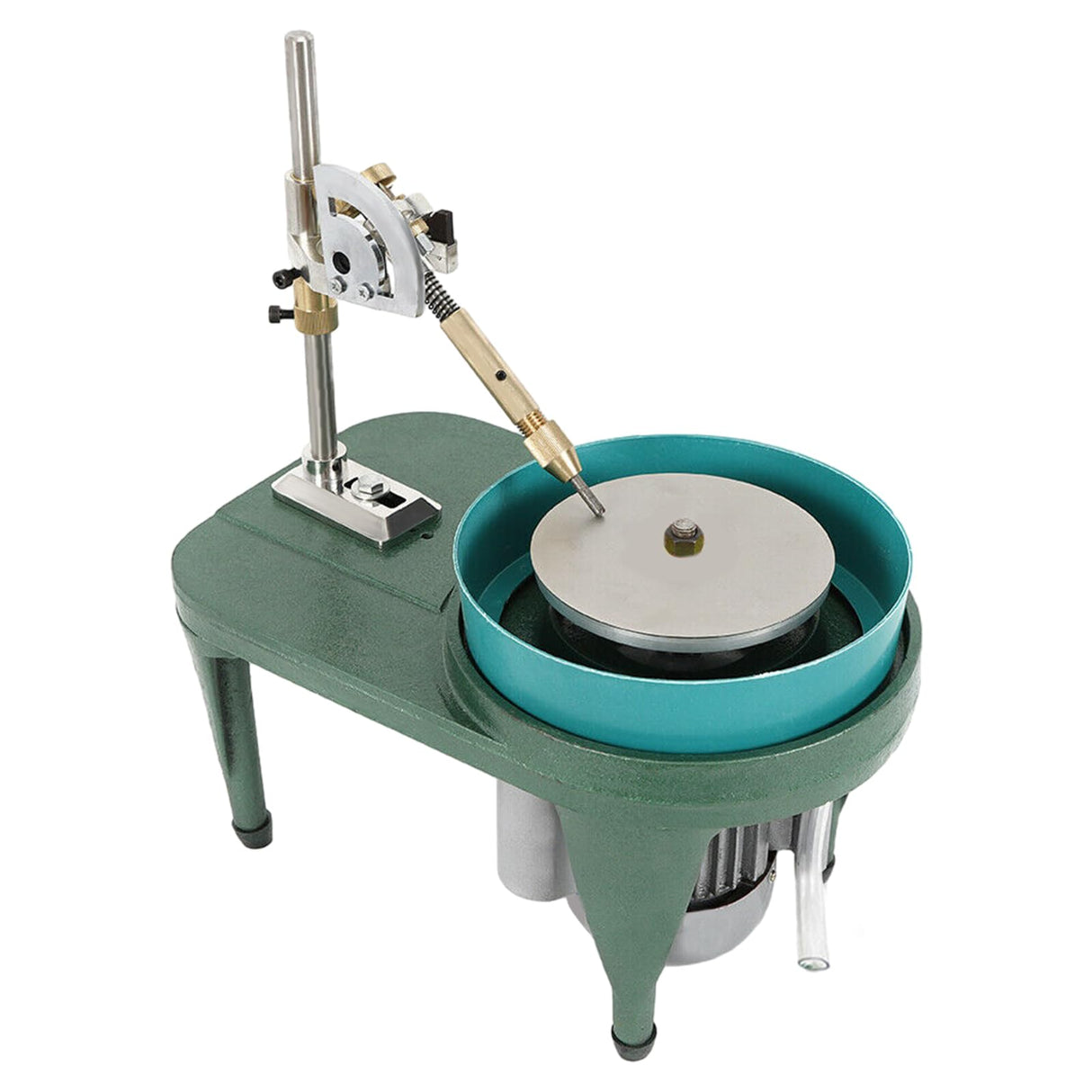 Gem Faceting Machine 180W Jade Grinding Polishing Machine 2800RPM Rock Polisher Jewel Angle Polisher with Faceted Manipulator for Jewelry Polisher with 6 Inch Polishing Disc (Green) DDYOOK