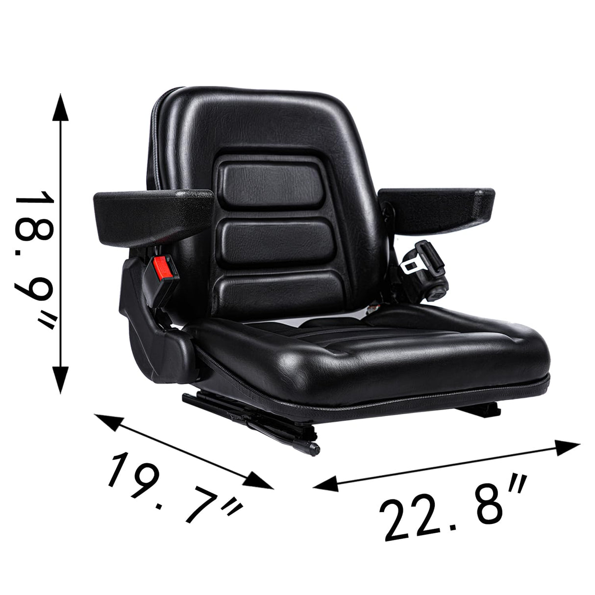 SEATIN Universal Forklift Seat,Tractor Seat,with Micro Switch,Armrest and Safety Belt,for Tractor,Mower,Skid Loader,Telehandler,Backhoe,Excavator Dozer SEATIN