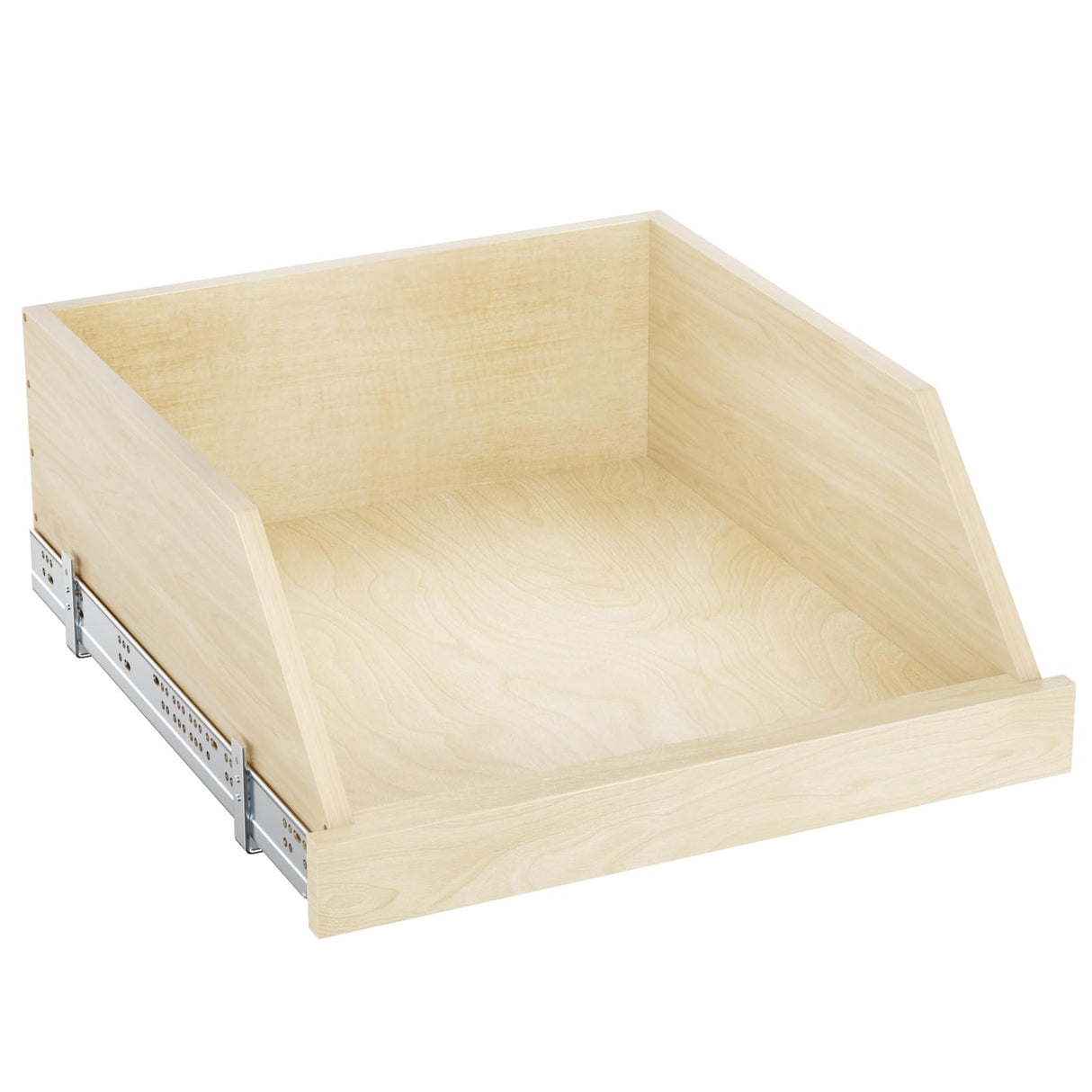 ROOMTEC Pull Out Cabinet Organizer with Full Extension Rail Slides, Wooden Pull Out Shelf for Kitchen Cabinet, Beveled 8" High Pull Out Drawer Storage Organizer with U Bracket, 19½"W×21"D, Soft Close ROOMTEC