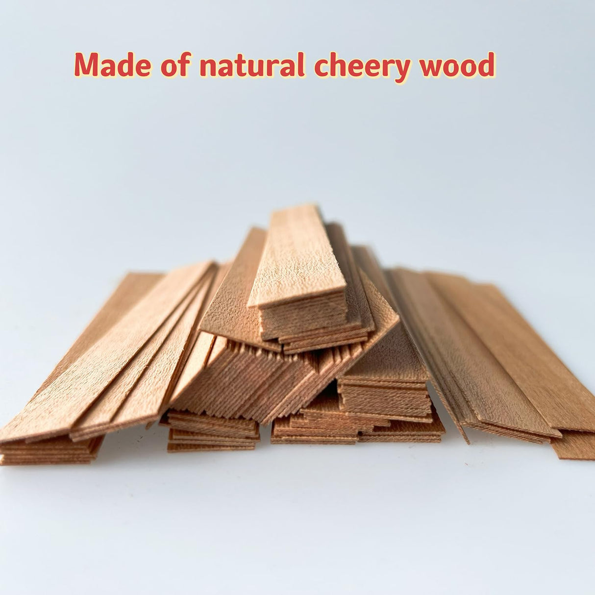 50pcs Wooden Candle Wicks 5.1 X 0.5 Inch Natural Candle Wood Wicks, Smokeless Wood Wicks for Candle Making(Wick Clip not Included) Phinicco