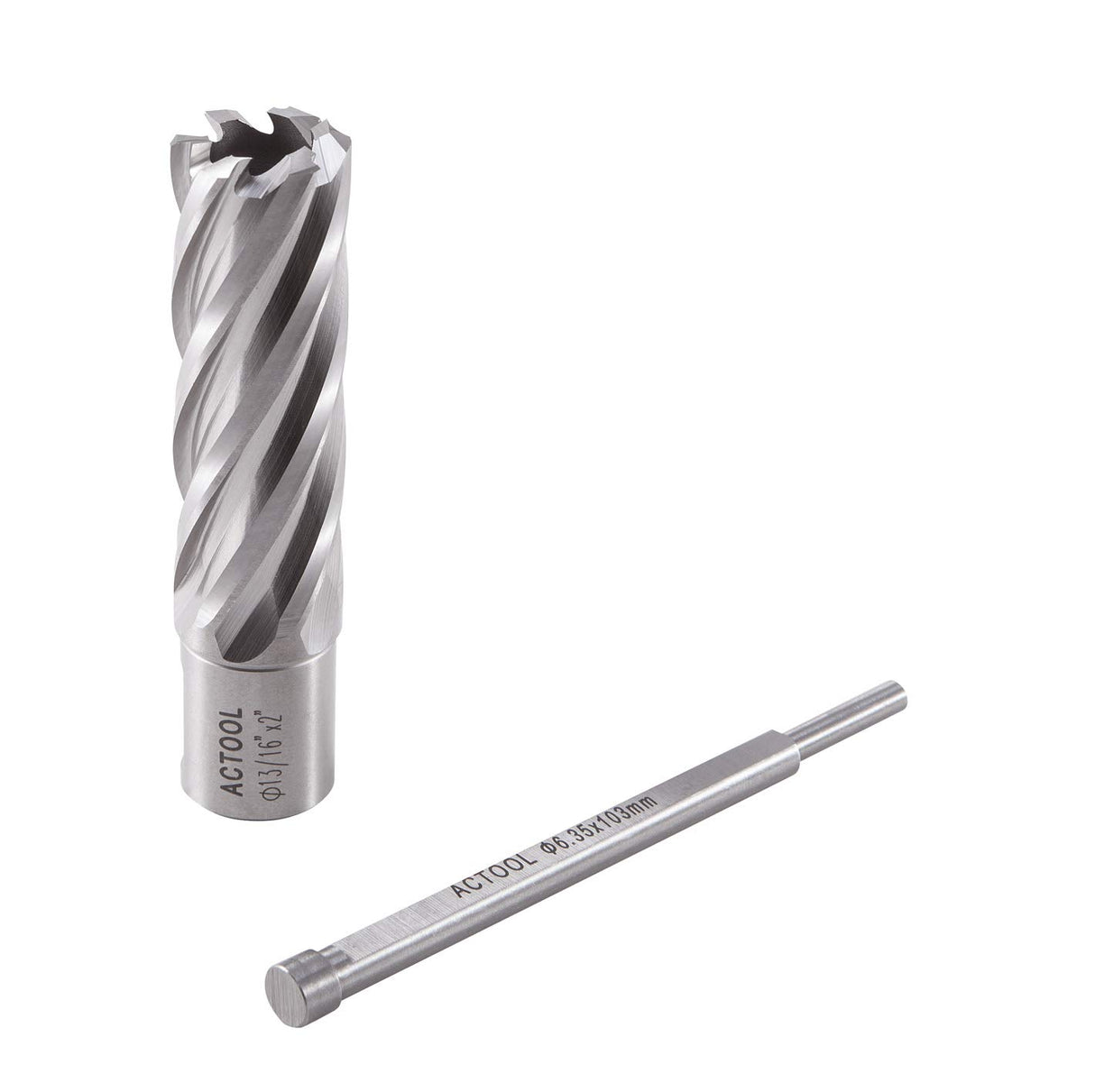 ACTOOL 13/16" Diameter × 2" Depth of Cut HSS ANNULAR Cutter with 3/4'' Weldon Shank ACTOOL