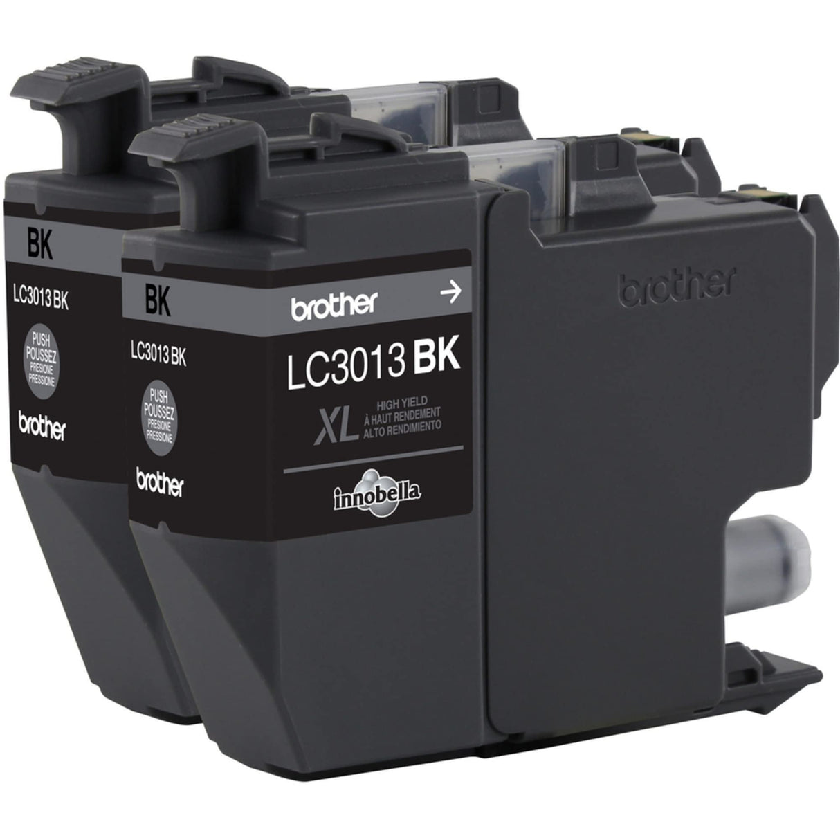 Brother Genuine LC30132PKS 2-Pack High Yield Black Ink Cartridges, Page Yield Up to 400 Pages/Cartridge, LC3013 Brother