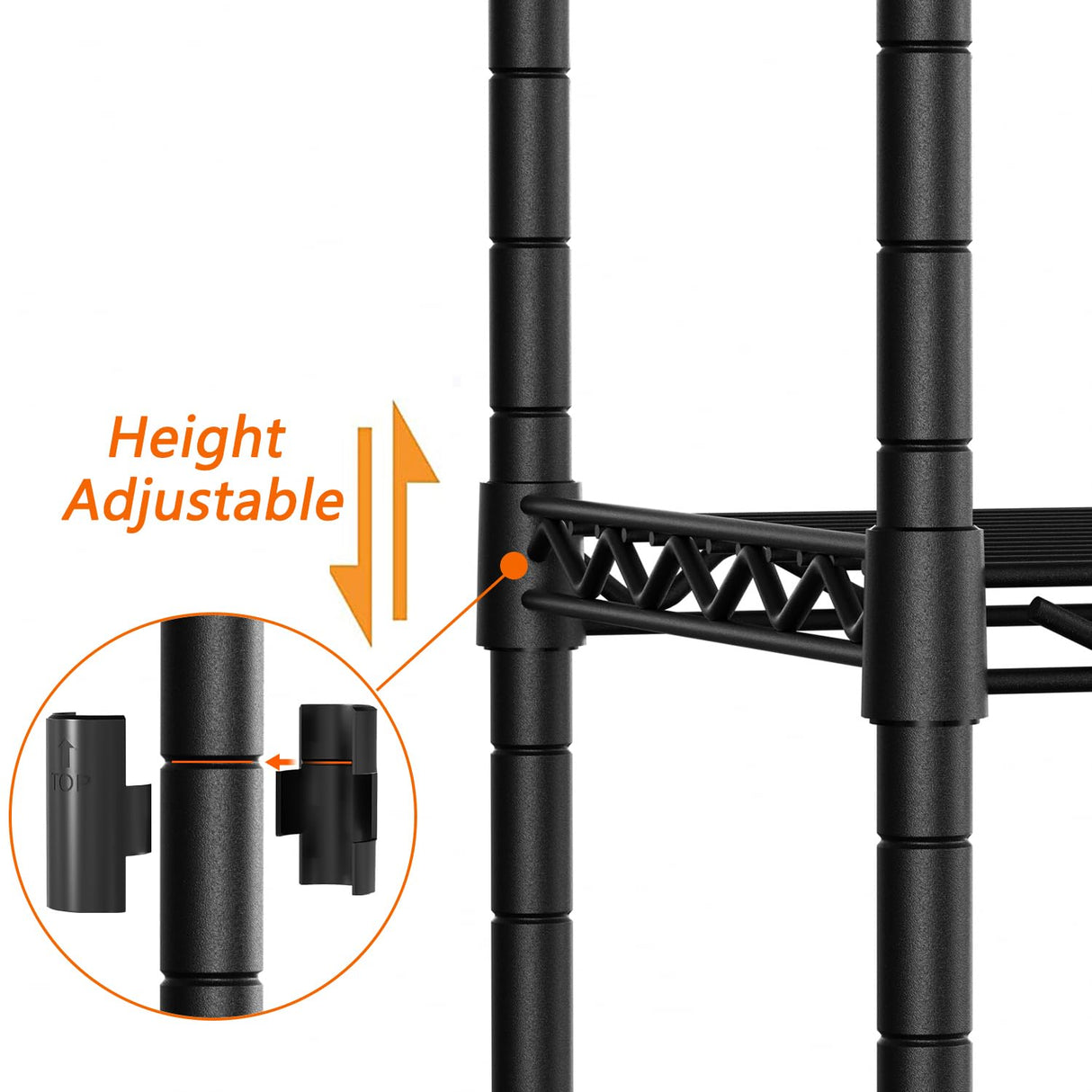 3-Shelf Adjustable Heavy Duty Storage Shelves,36"Wx14"Dx35.8"H Metal Organizer Wire Rack for Laundry Bathroom Kitchen Pantry Closet Garage Shelving Black Soywey