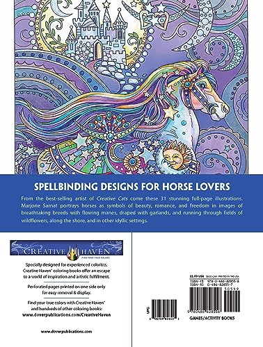 Creative Haven Dream Horses Coloring Book: Relax & Find Your True Colors (Adult Coloring Books: Animals) Dover Publications