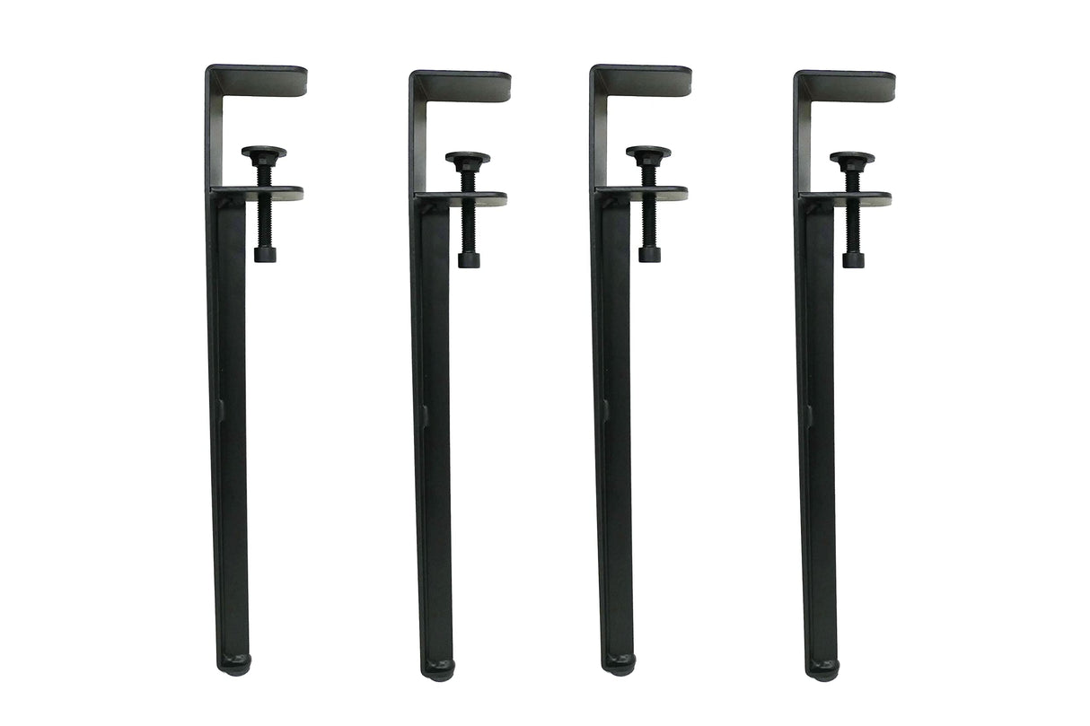 Shepherd Hardware 8130E 16" Adjustable Fit Table Clamp Legs, Black Shepherd Hardware