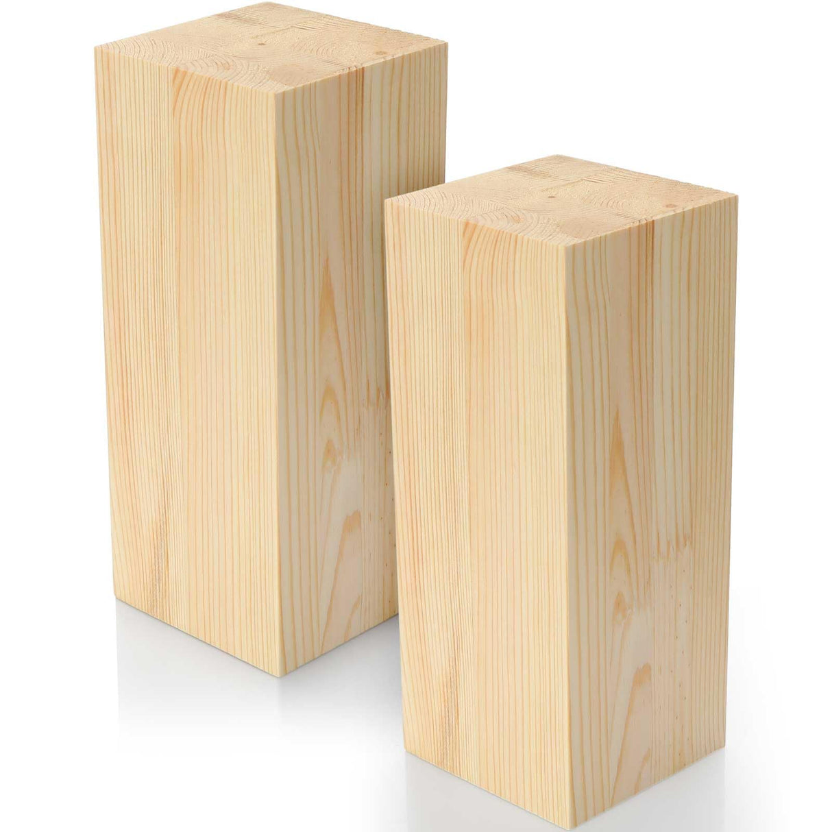 Landical 2 Pack Pine Wood Carving Blocks 10x4x4 Inch Unfinished Whittling Wooden Blocks for Beginners Home Christmas DIY Arts Supplies Landical