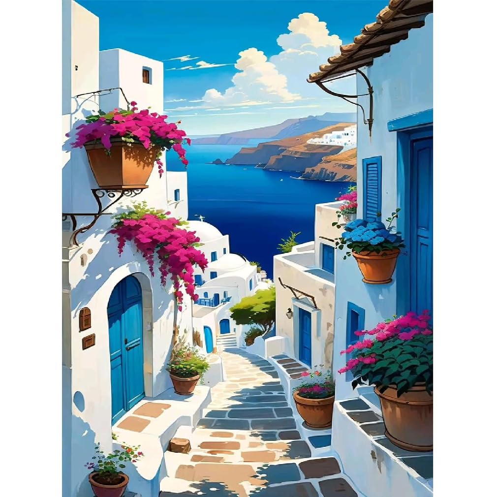 WUDWL Diamond Painting Kits for Adults - Landscaping DIY 5D Diamond Art Kits Full Drill Diamond Dots Paintings with Diamonds Gem Art and Crafts Home Decor 12x16inch WUDWL