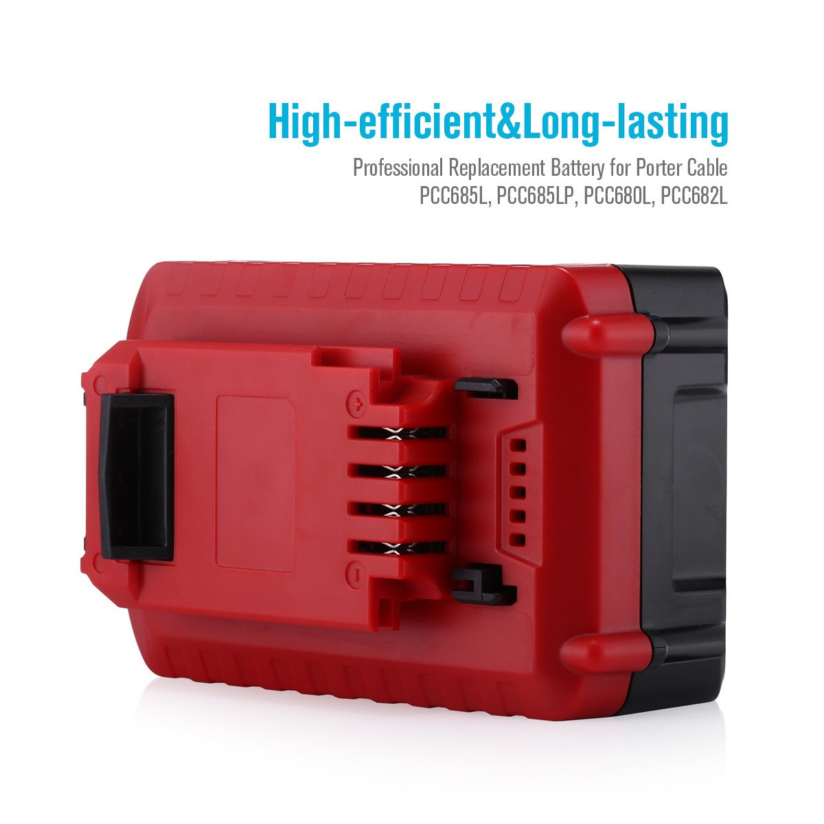 Powerextra 2 Pack 6.0Ah 20V MAX Lithium Replacement Battery Compatible with Porter Cable PCC685L PCC680L Powerextra