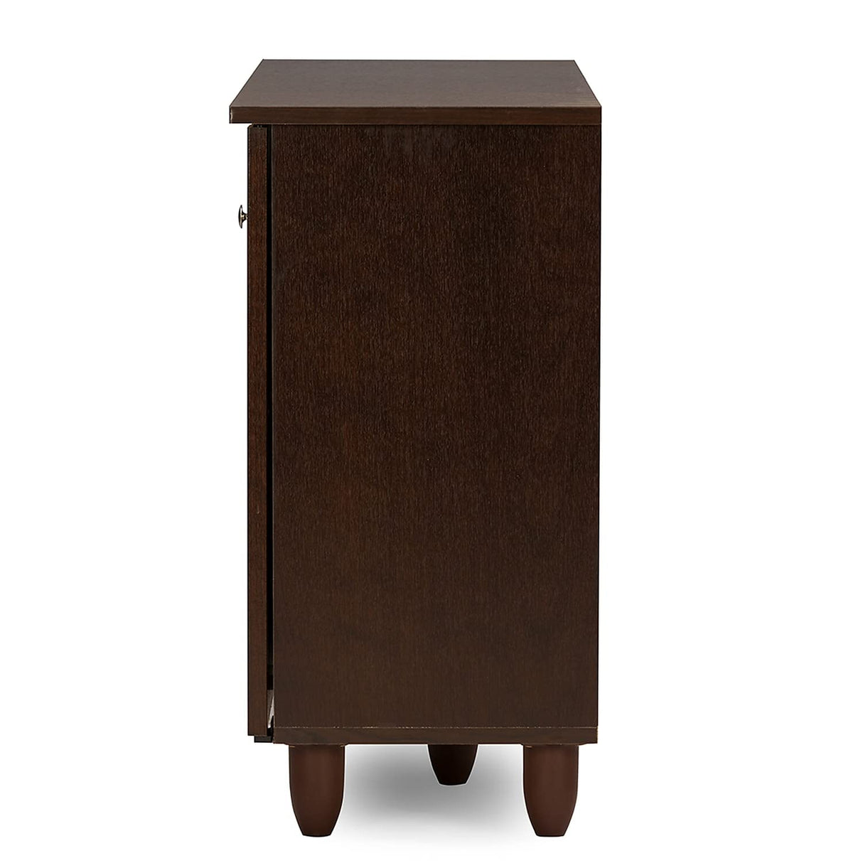 Baxton Studio Wholesale Interiors Winda Modern and Contemporary 3-Door Dark Brown Wooden Entryway Shoes Storage Cabinet Baxton Studio