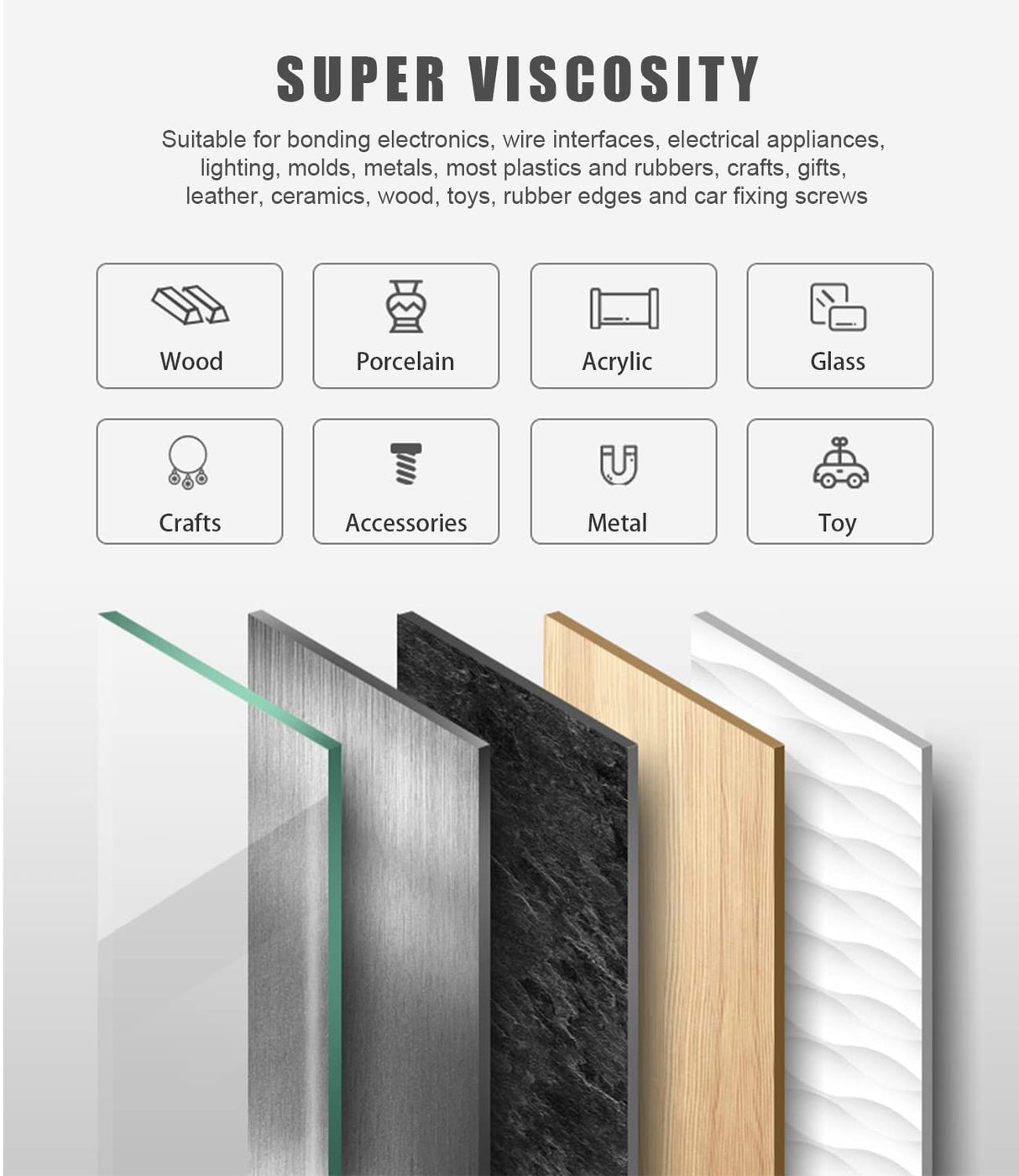 1.5 Gram x 50 Vial Convenient Super Glue, Weglau All Purpose Adhesive,Super Glue Bulk,Instant bonding for bonding Glass, Leather, Metal, Wood, Plastic, Silicone, Rubber,Jewelry Weglau