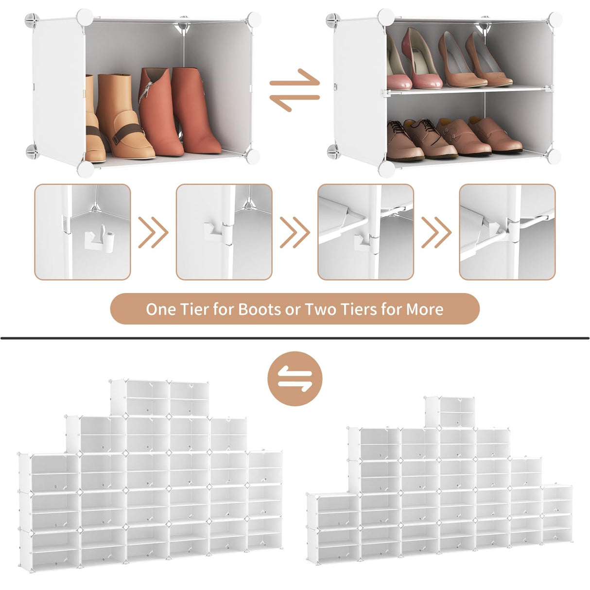 ROJASOP Shoe Storage Cabinet, 12-Tier Shoe Organizer 96 Pairs Extra Large Plastic Shoe Rack with Covers Portable Shoe Rack Organizer with Doors Big Shoe Rack for Closet Entryway Bedroom ROJASOP