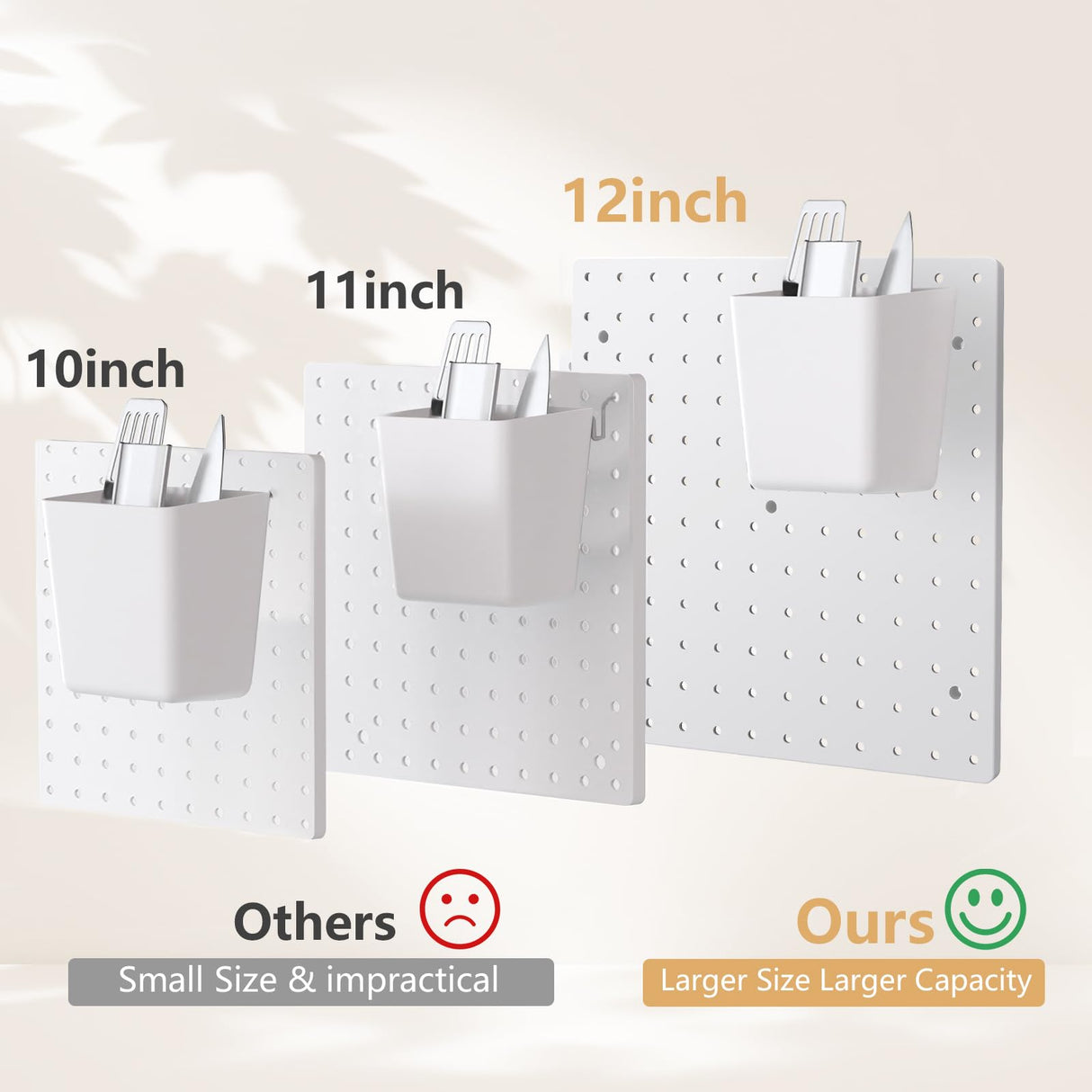 FZK Peg Board,36pcs Pegboard Kit, Includes 4 White Pegboard and Accessories,Plastic Peg Board,with Hooks Peg Board Wall Organizer for Office, Craft Room FZK