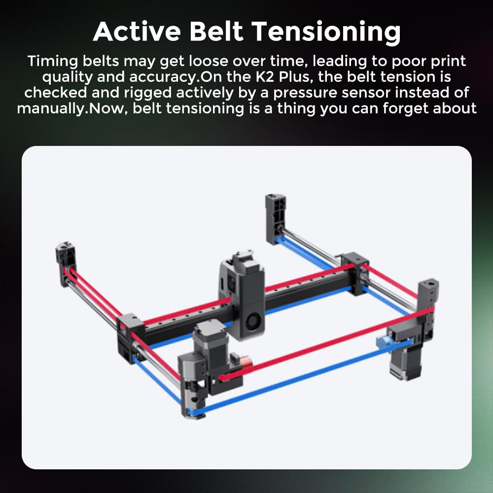 Creality K2 Plus 3D Printer, Support Multi Color Printing Needs CFS, 600mm/s Max Speed, Step-servo Motor System 350℃ High-Temp Print Direct Drive Extruder Large Build Volume 13.78x13.78x13.78 inch Comgrow