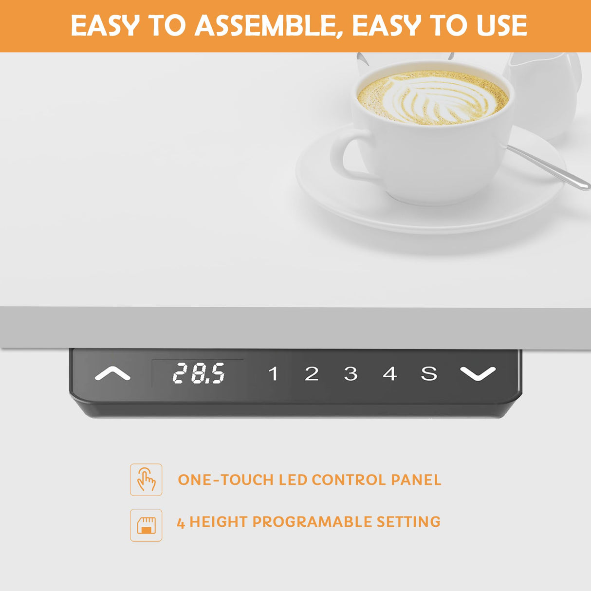 ALFA BUSINESS Dual Motor Standing Desk 60x30 Inches, Electric Adjustable Height Desk for Home Office, Sit and Stand Computer Desk with Memory Presets ALFA BUSINESS
