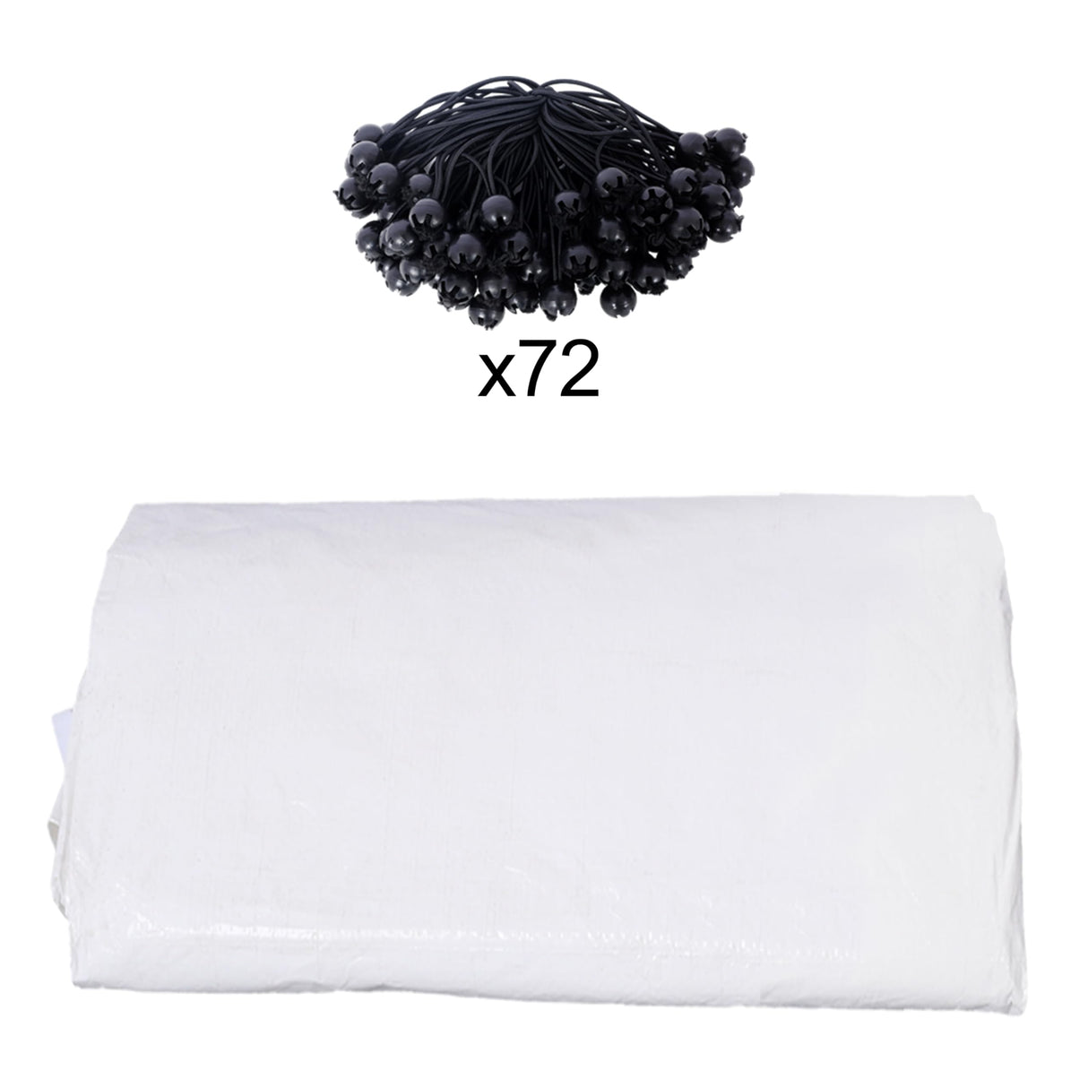 10x20ft Carport Replacement Canopy Cover, 72 Elastic Buckles, Ripstop Triple-Layer Pe Fabric, Heavy-Duty Waterproof & Uv Protected, All Weather Car Shelter Tarp, Only Cover, Frame Not Include (White) Megalithix