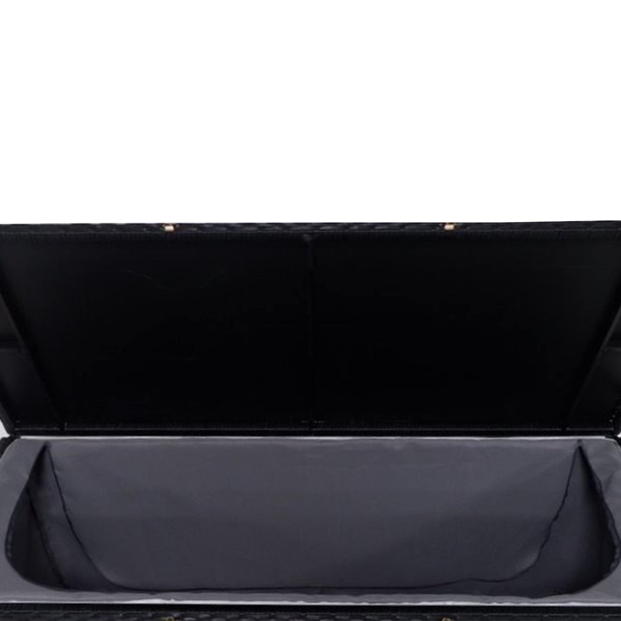 Oakland Living 113 Gallon Outdoor Storage Box, Patio Rattan Deck Box, Wicker Storage Bench for Indoor, Outdoor, Pool, Balcony, Yard, Garden, Black Oakland Living