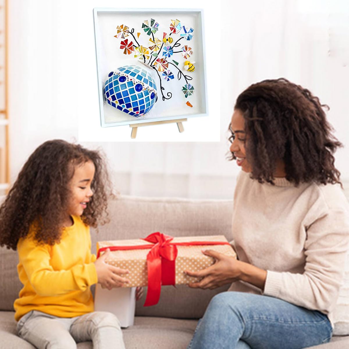 Zioyihan DIY Vase Mosaic Painting Kit, DIY Mosaic Arts and Craft Kits with Vase Mosaic Accessories, Handmade Sticker Painting Gem Art Kit for Adults Room or Home Decor Zioyihan