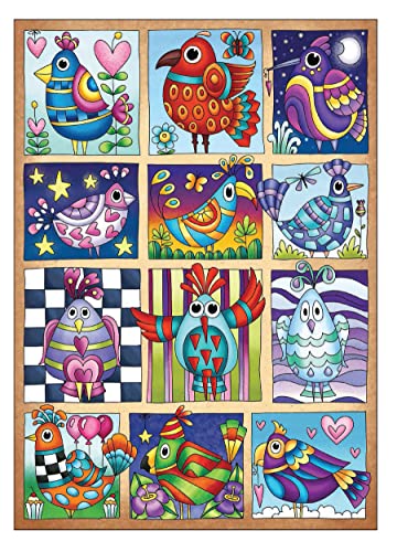 Creative Haven Fanciful Birds Coloring Book (Adult Coloring Books: Animals) Dover Publications