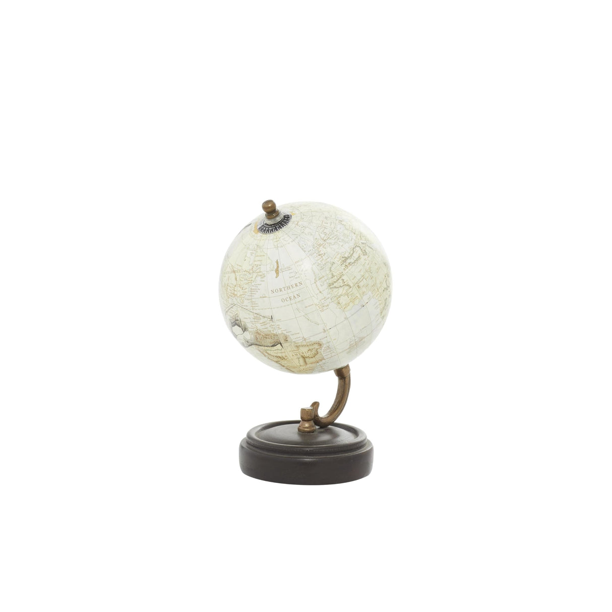 Deco 79 Wood Globe, 5" x 5" x 8", Yellow Deco 79