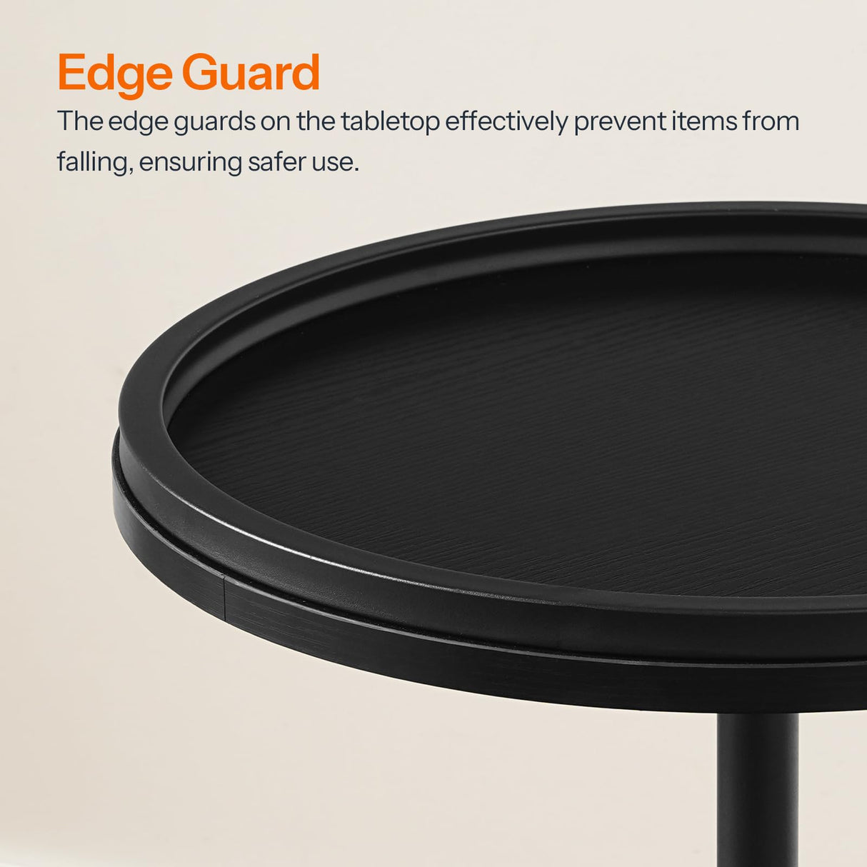 HOOBRO Nesting Coffee Table Set of 2, Small Round Coffee Table Set with Wooden Pedestal, Modern Circle Accent Side Tables for Living Room, Center, Black BB170BZ01 HOOBRO