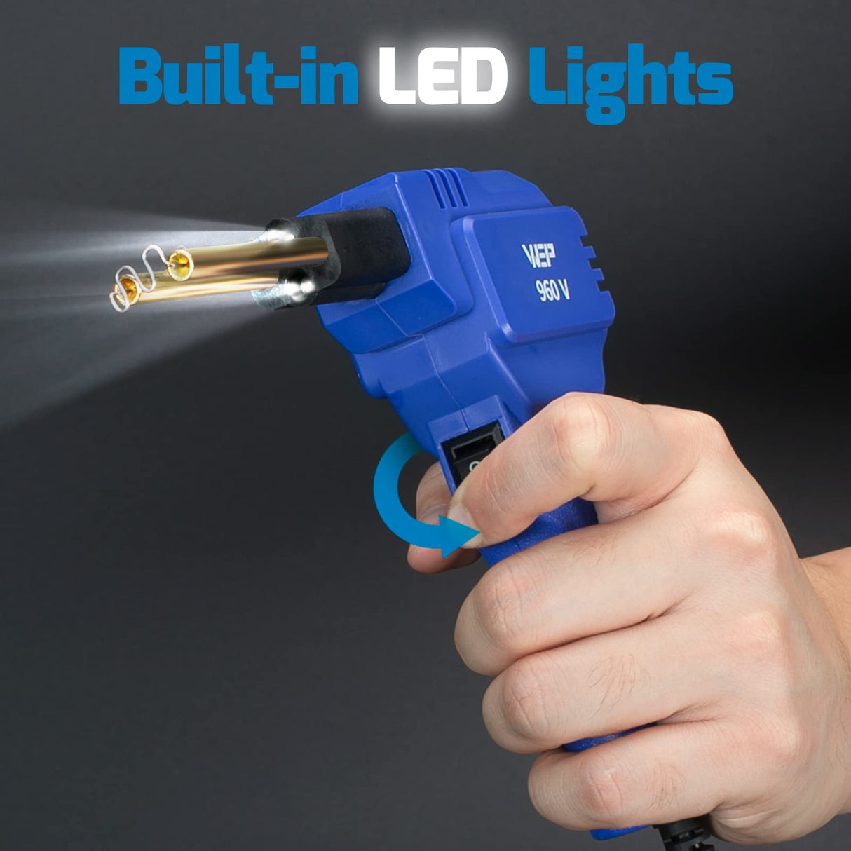 WEP 960-V Plastic Welder Kit 110V with LED Lights with 200 Hot Staples and Pliers for Car Bumper Plastic Welding, Plastic Gas Tank Repair, a Great Automotive Tools for Mechanics WEP